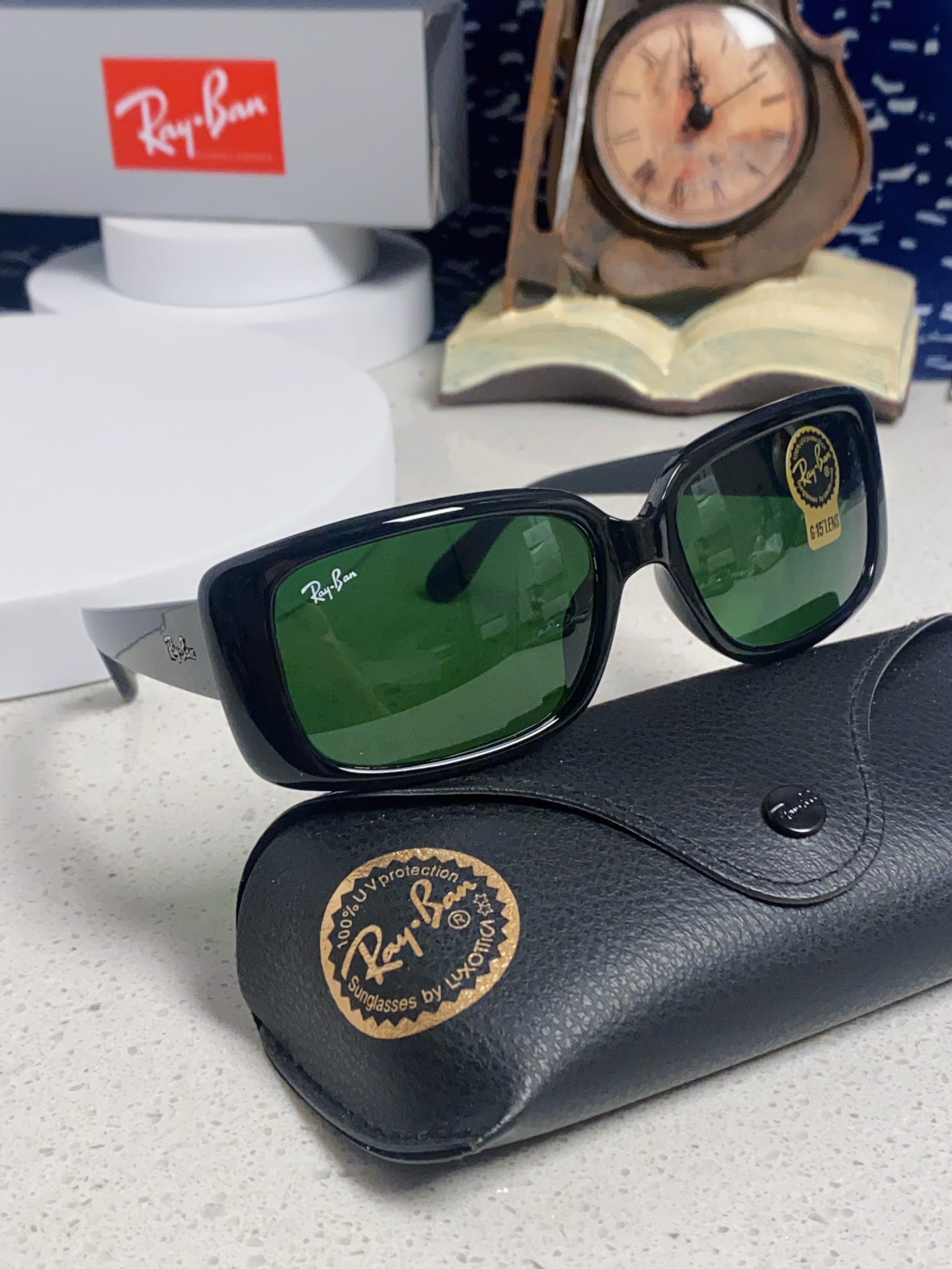  RayBan雷朋 2025新款时尚男士太阳镜经典百搭防晒墨镜开车驾驶板材框眼镜  玻璃镜片RB4389