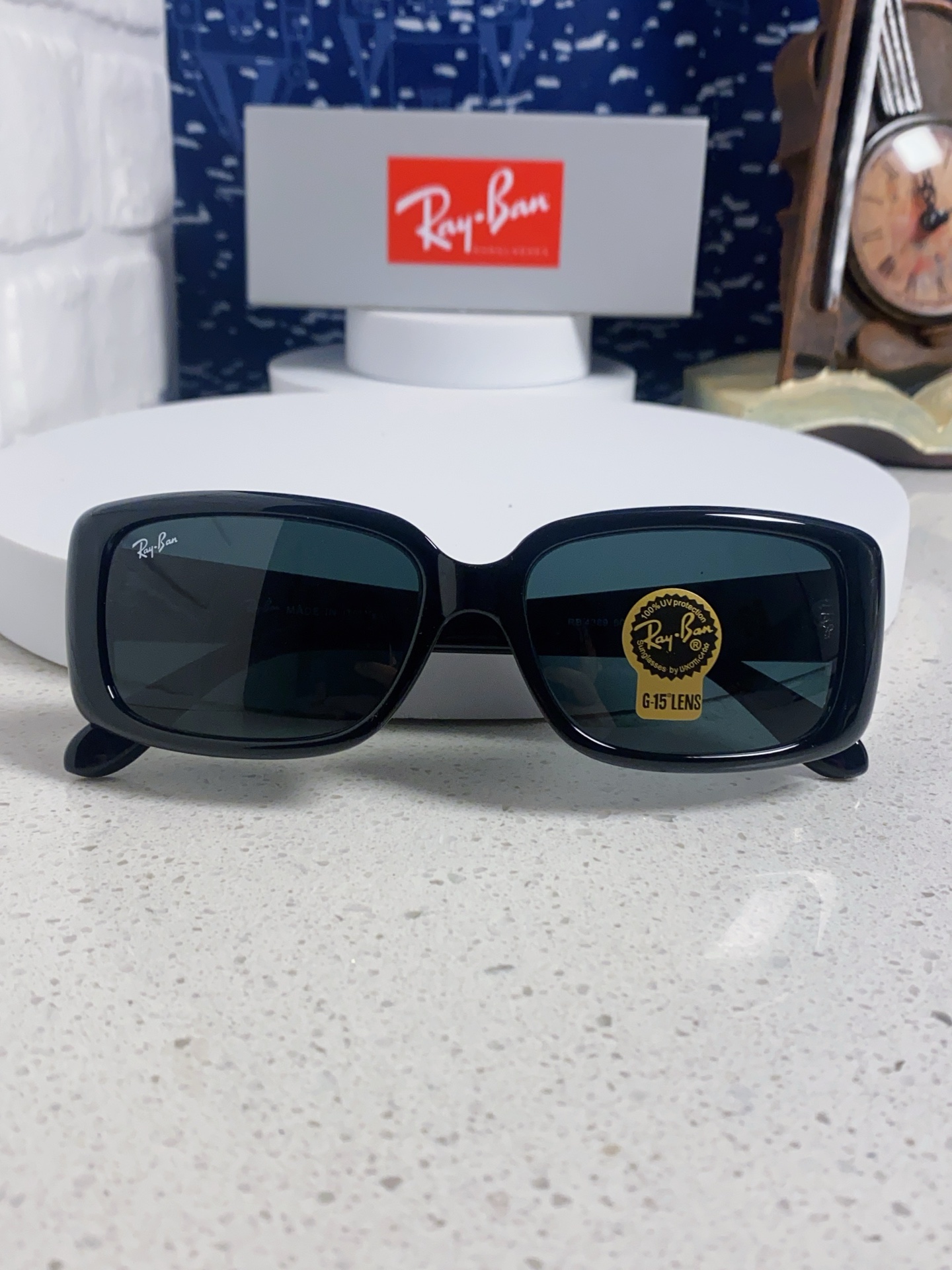  RayBan雷朋 2025新款时尚男士太阳镜经典百搭防晒墨镜开车驾驶板材框眼镜  玻璃镜片RB4389