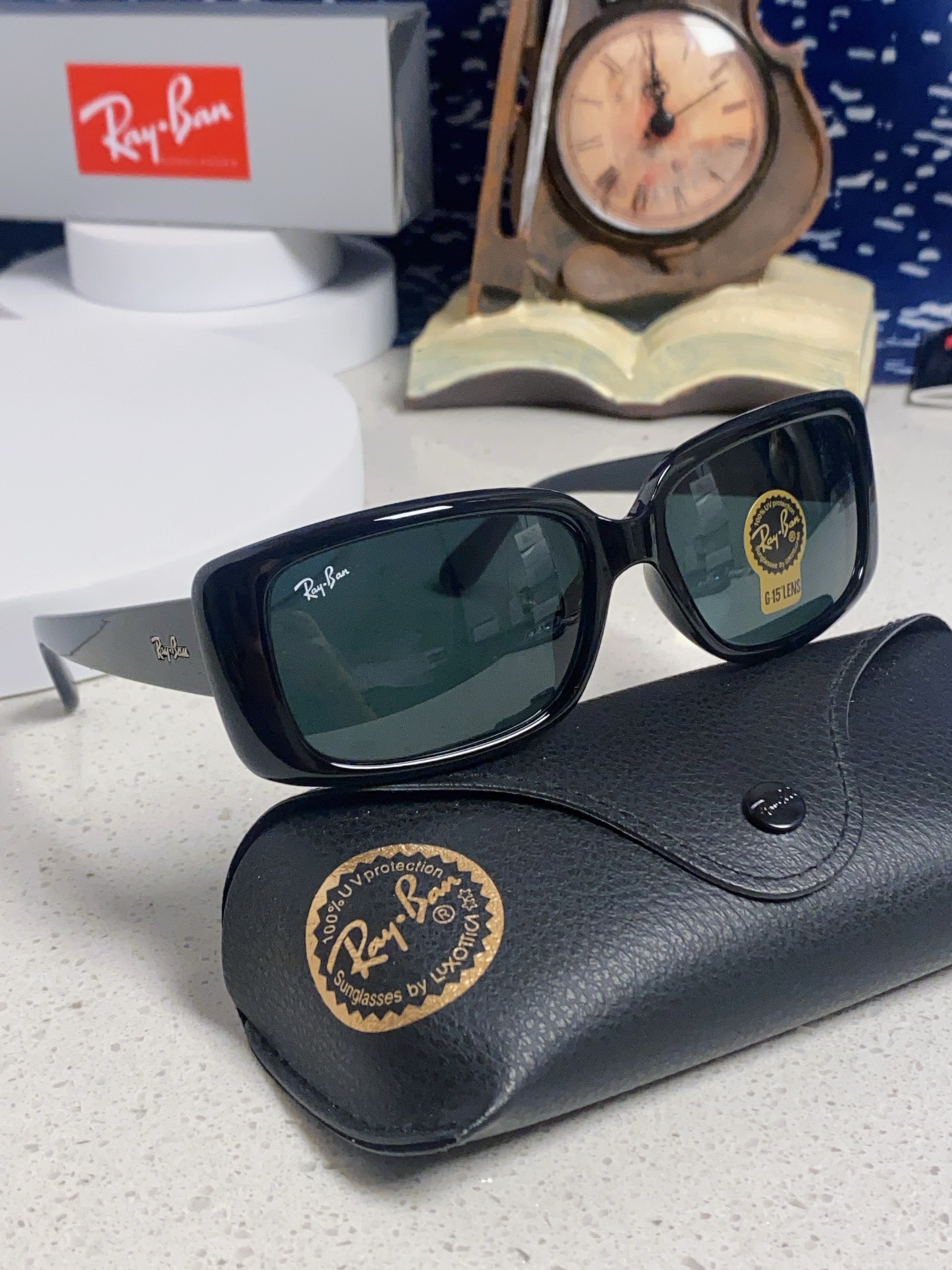  RayBan雷朋 2025新款时尚男士太阳镜经典百搭防晒墨镜开车驾驶板材框眼镜  玻璃镜片RB4389
