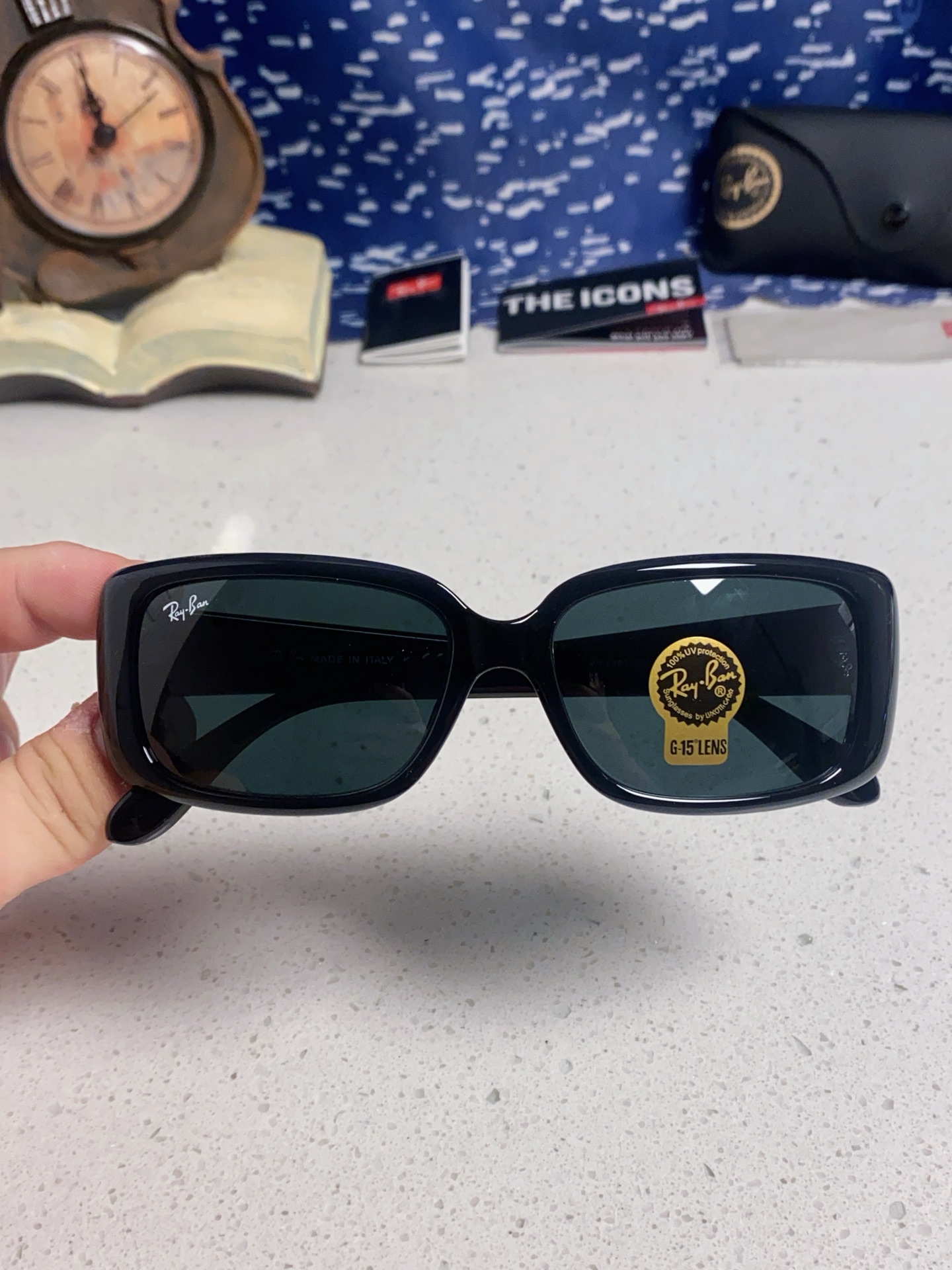  RayBan雷朋 2025新款时尚男士太阳镜经典百搭防晒墨镜开车驾驶板材框眼镜  玻璃镜片RB4389