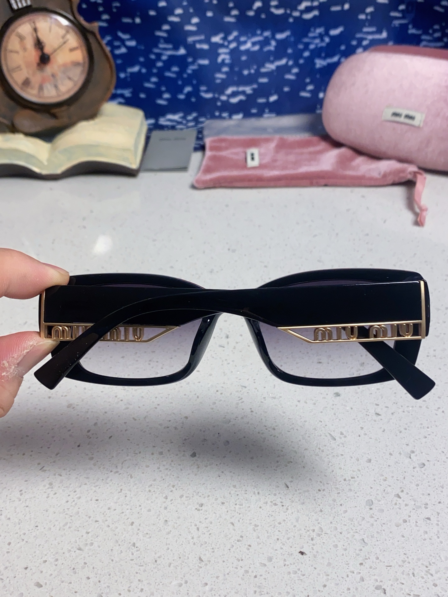  MIUMIU缪缪 2025新款太阳镜方形时尚墨镜个性眼镜 女士偏光眼镜 