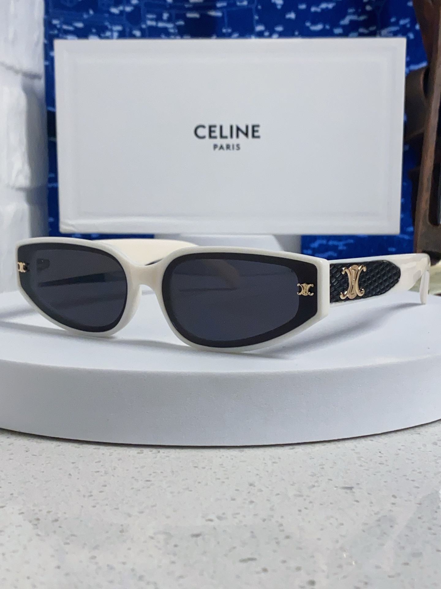  Celine赛琳 2025新款复古欧美小脸猫眼墨镜方圆脸显瘦百搭网红高级感 男女通用太阳镜