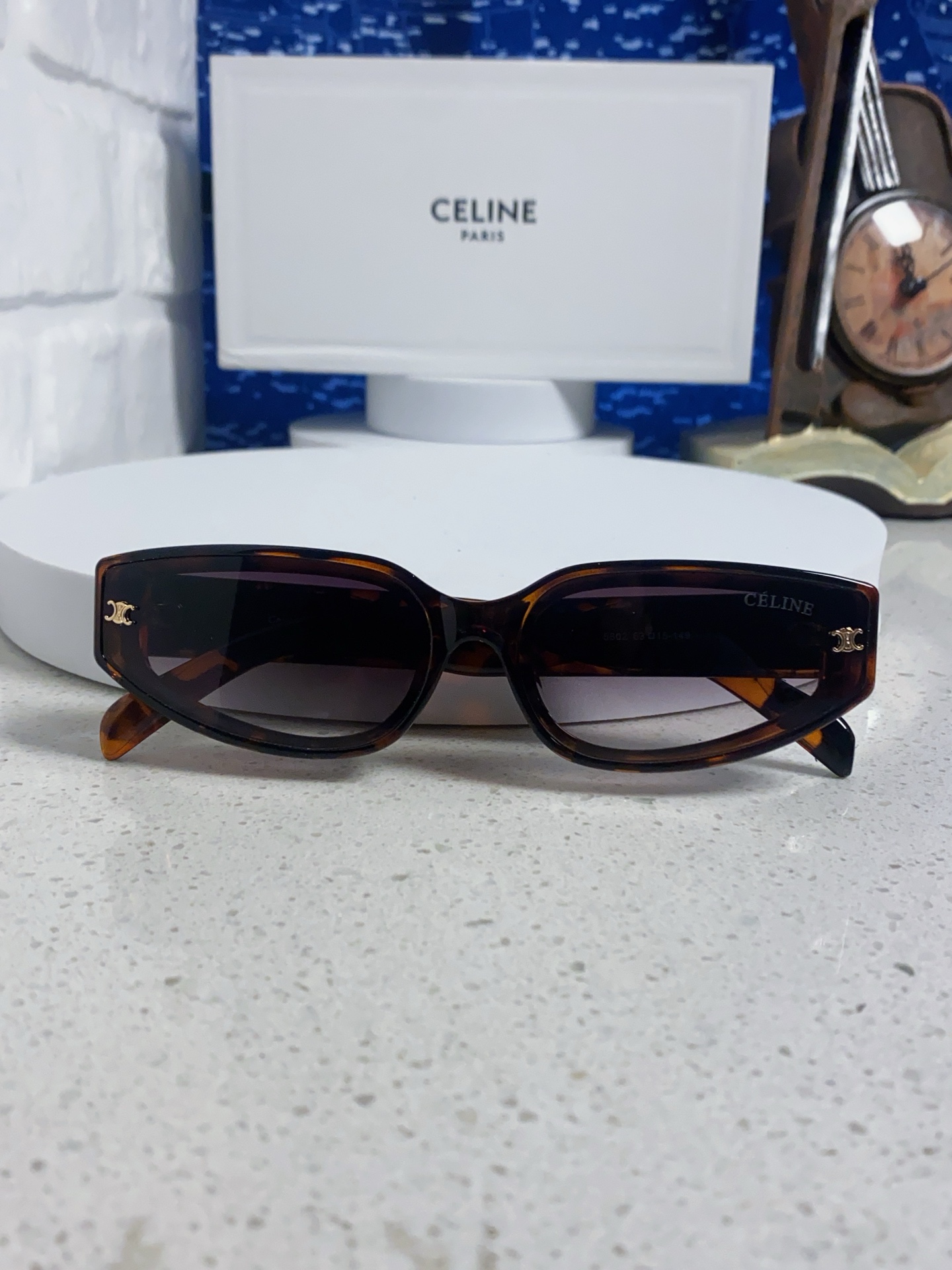  Celine赛琳 2025新款复古欧美小脸猫眼墨镜方圆脸显瘦百搭网红高级感 男女通用太阳镜