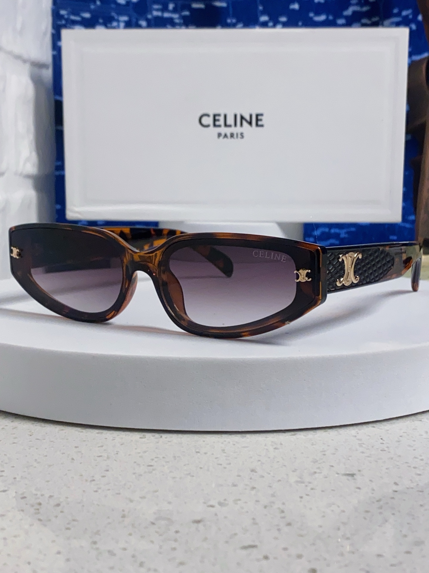  Celine赛琳 2025新款复古欧美小脸猫眼墨镜方圆脸显瘦百搭网红高级感 男女通用太阳镜