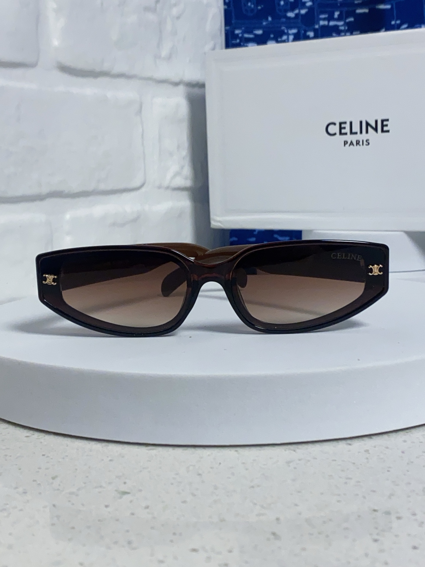  Celine赛琳 2025新款复古欧美小脸猫眼墨镜方圆脸显瘦百搭网红高级感 男女通用太阳镜