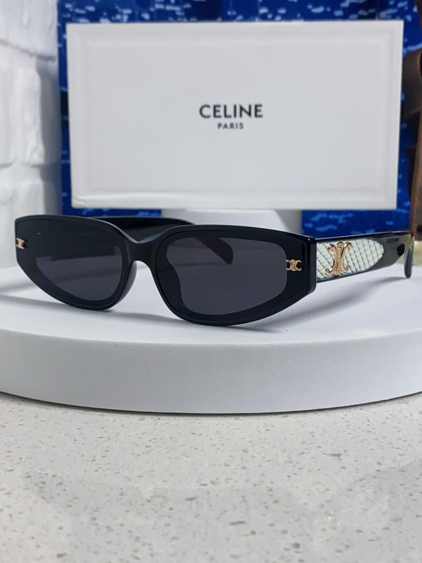  Celine赛琳 2025新款复古欧美小脸猫眼墨镜方圆脸显瘦百搭网红高级感 男女通用太阳镜