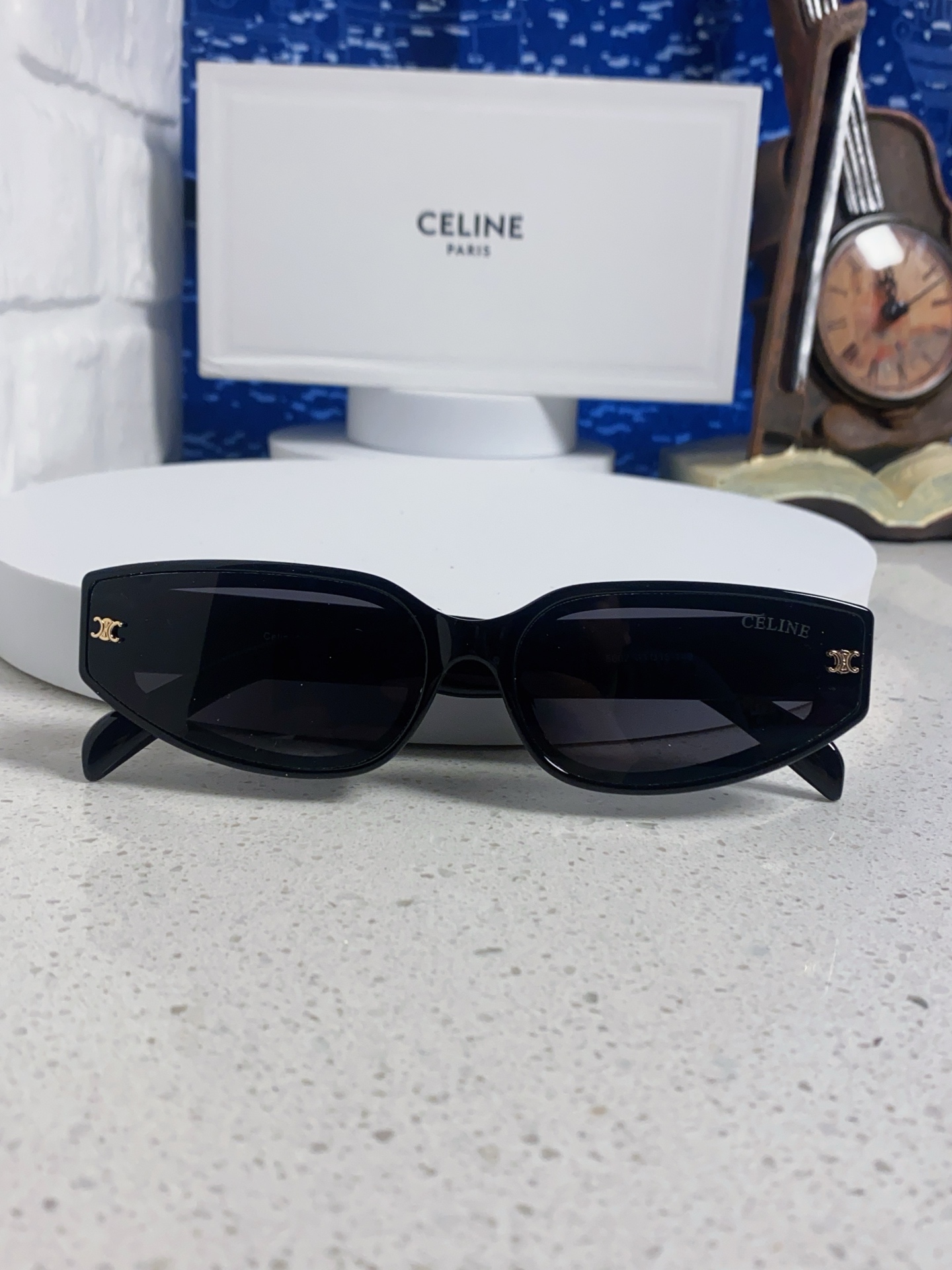  Celine赛琳 2025新款复古欧美小脸猫眼墨镜方圆脸显瘦百搭网红高级感 男女通用太阳镜