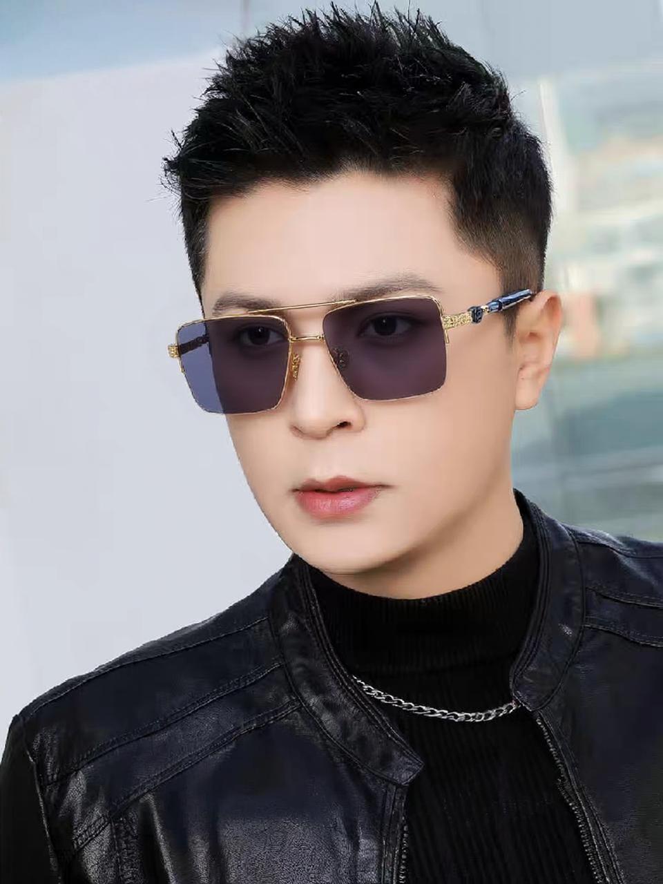  Chrome Hearts克罗心 2025新款匠心甄选欧美复古金属双梁男士太阳镜开车驾驶方框男士高端