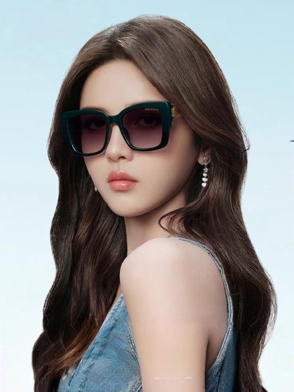  MIUMIU缪缪 2025新款太阳镜方形时尚墨镜个性眼镜 女士偏光眼镜 