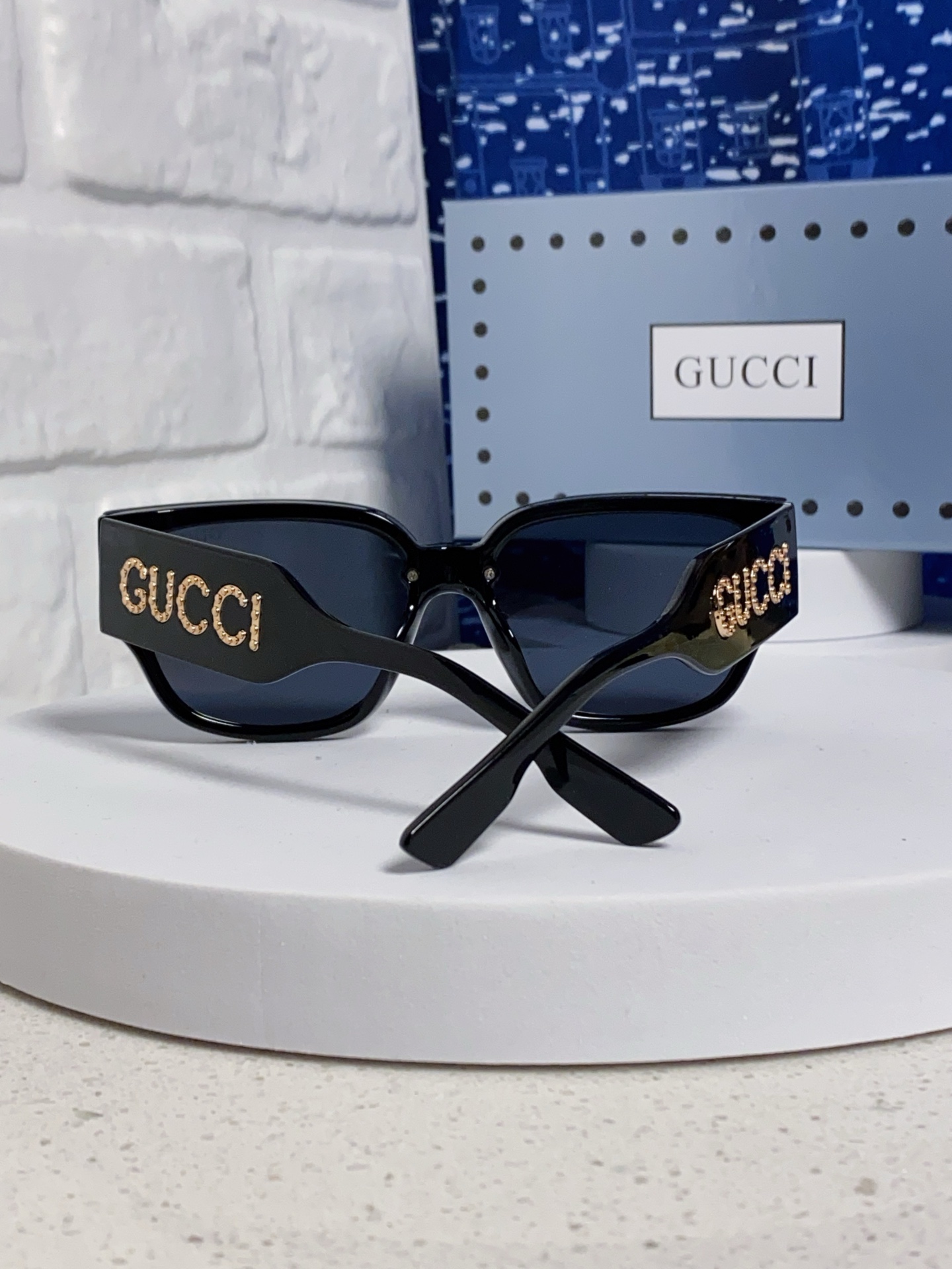  Gucci古奇 2025新款网红时尚潮流方形太阳镜男女个性街拍墨镜 