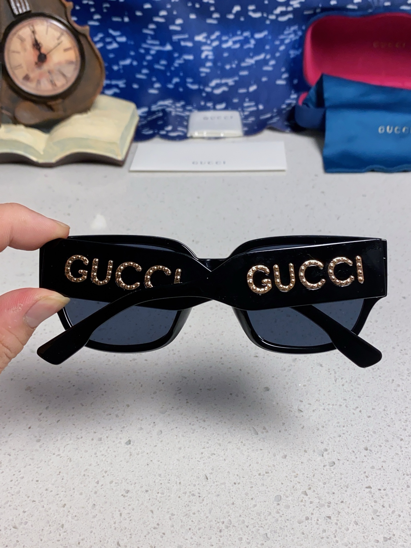  Gucci古奇 2025新款网红时尚潮流方形太阳镜男女个性街拍墨镜 