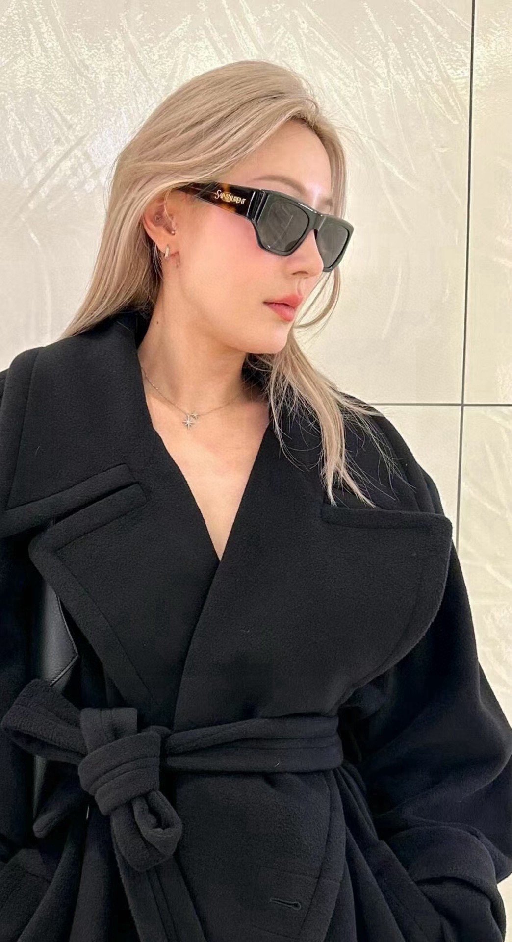  Saint Laurent 圣罗兰YSL 2025新款女士 方形框醋纤太阳眼镜 SL740