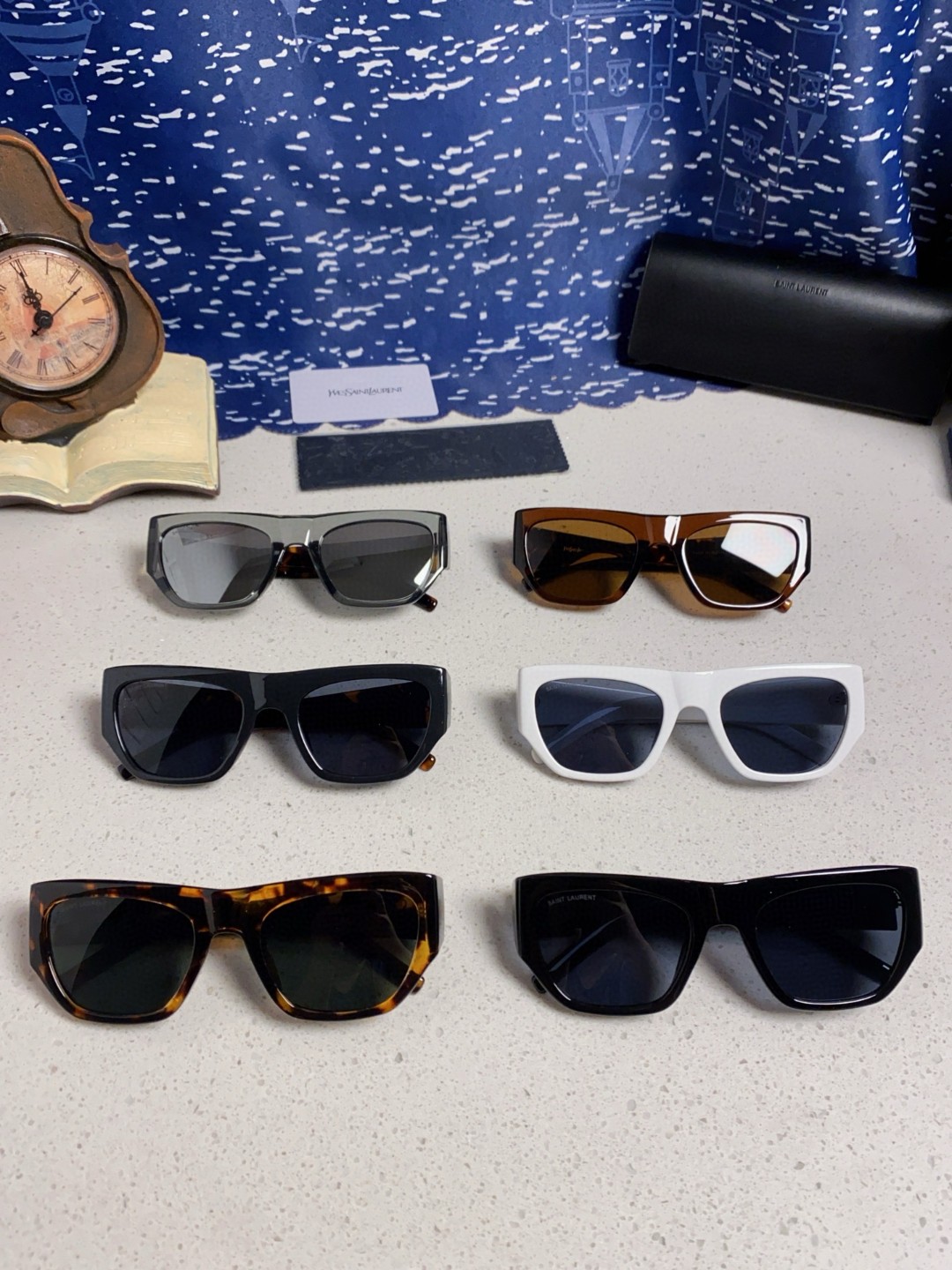  Saint Laurent 圣罗兰YSL 2025新款女士 方形框醋纤太阳眼镜 SL740
