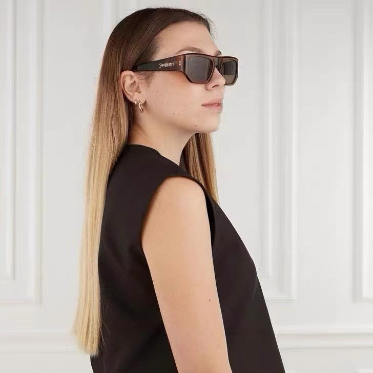  Saint Laurent 圣罗兰YSL 2025新款女士 方形框醋纤太阳眼镜 SL740