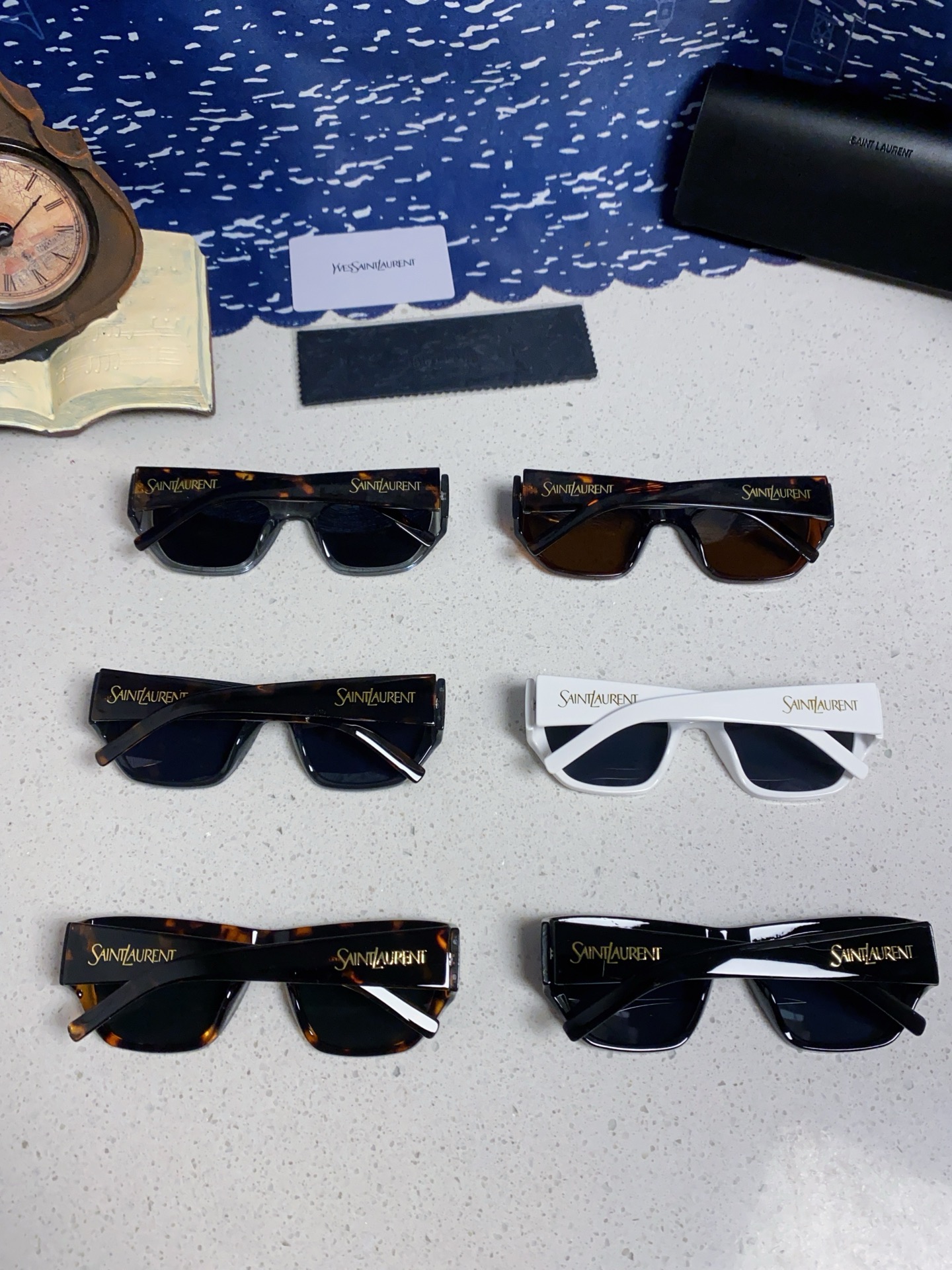  Saint Laurent 圣罗兰YSL 2025新款女士 方形框醋纤太阳眼镜 SL740