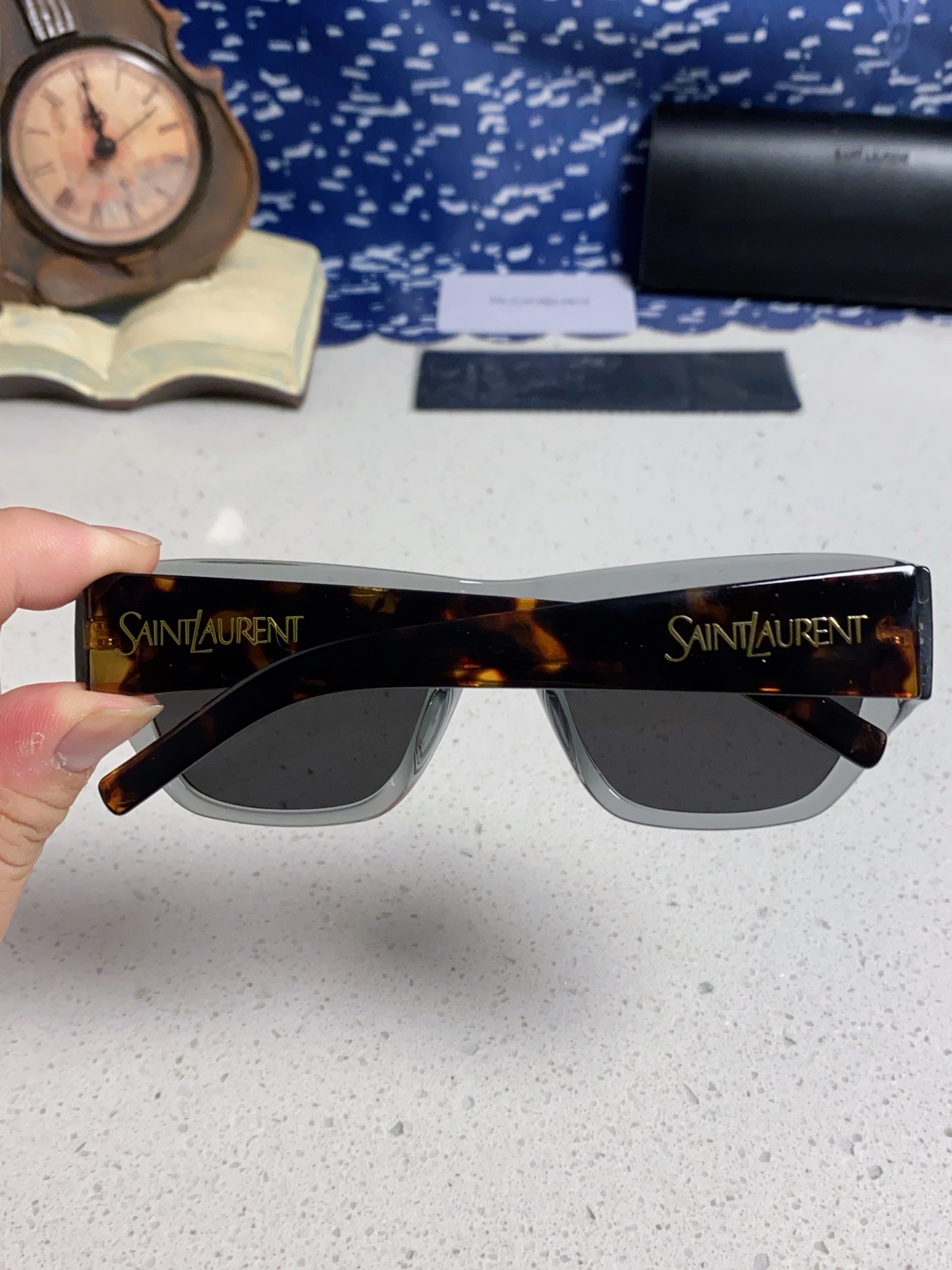  Saint Laurent 圣罗兰YSL 2025新款女士 方形框醋纤太阳眼镜 SL740