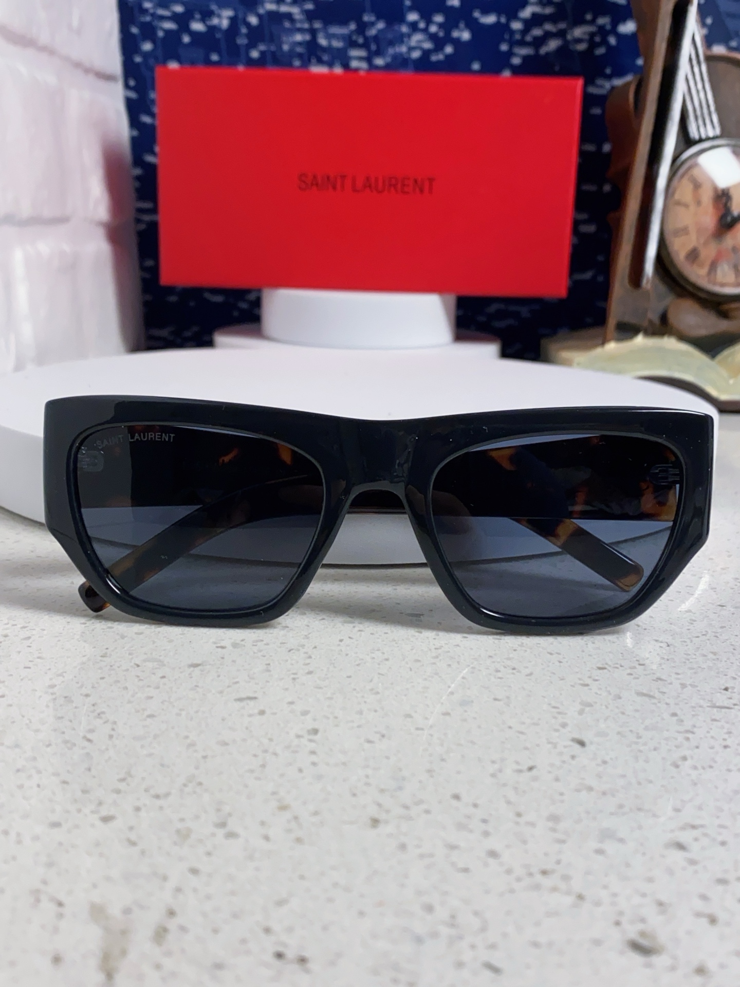  Saint Laurent 圣罗兰YSL 2025新款女士 方形框醋纤太阳眼镜 SL740