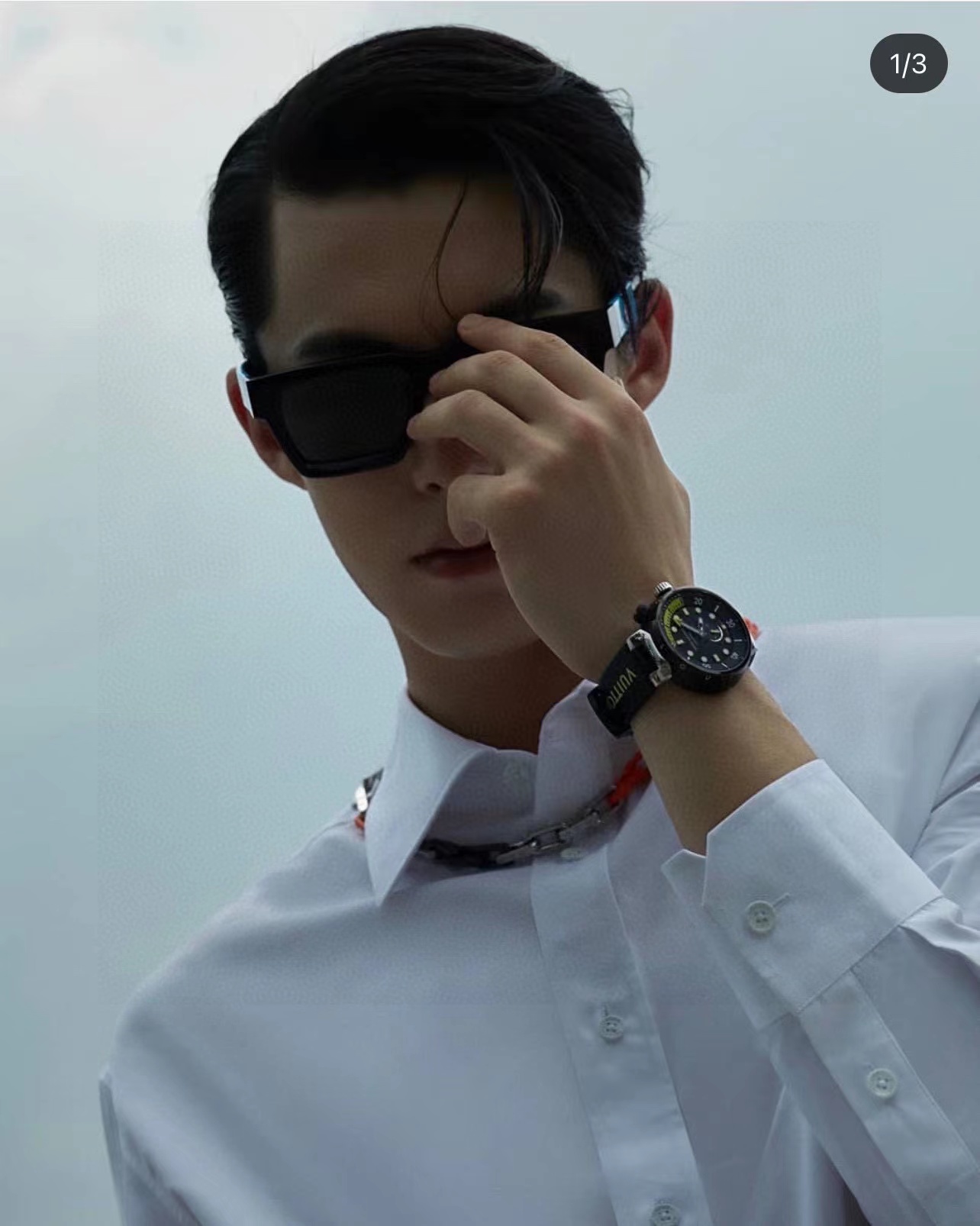   LV路易威登 2025新款 方形太阳眼镜女款男款遮阳墨镜黑绿拼色时尚防紫外线黑
