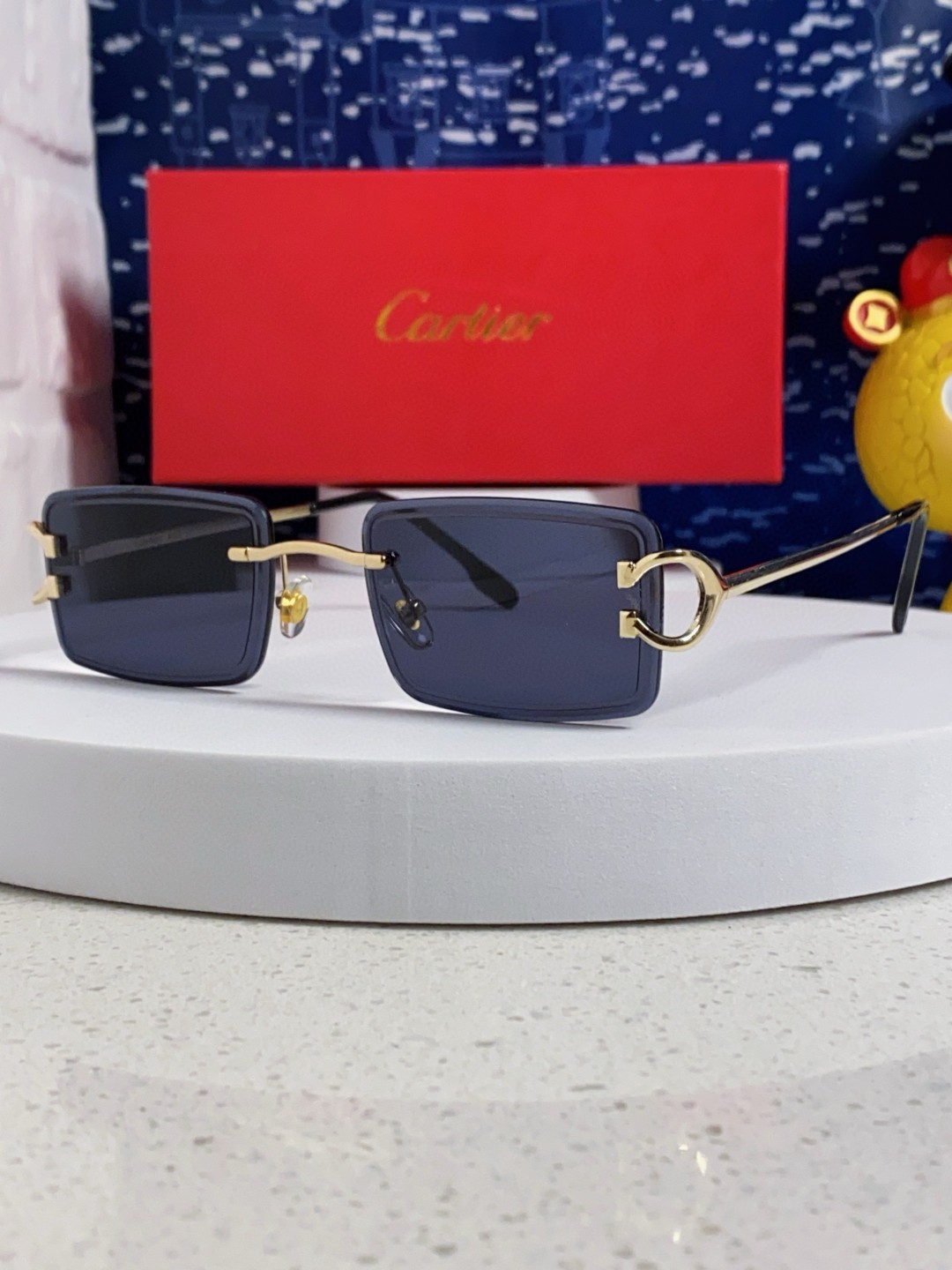  Carter卡地亚 2025最新款 超靓色彩紫外线高级切边街太阳镜欧美感跨境潮流防墨镜现代 男女通用