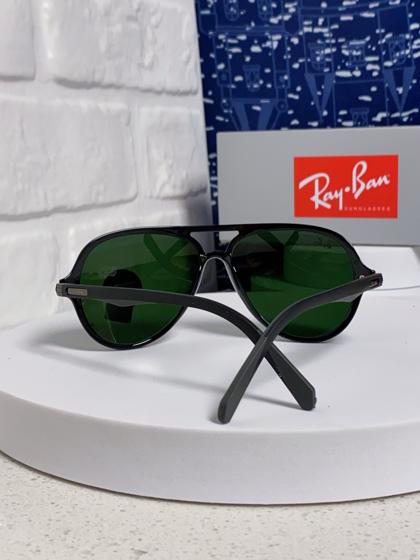  RayBan雷朋 2025新款钢化玻璃墨镜男士大框太阳眼镜遮阳防紫外线防风沙骑车蛤蟆镜 RB8055 