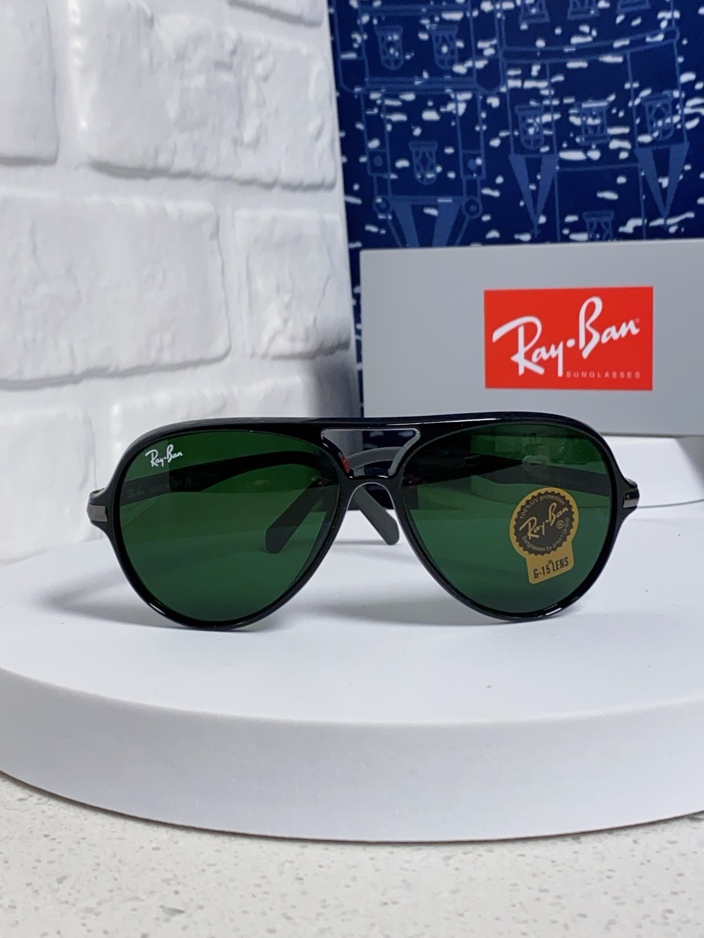  RayBan雷朋 2025新款钢化玻璃墨镜男士大框太阳眼镜遮阳防紫外线防风沙骑车蛤蟆镜 RB8055 