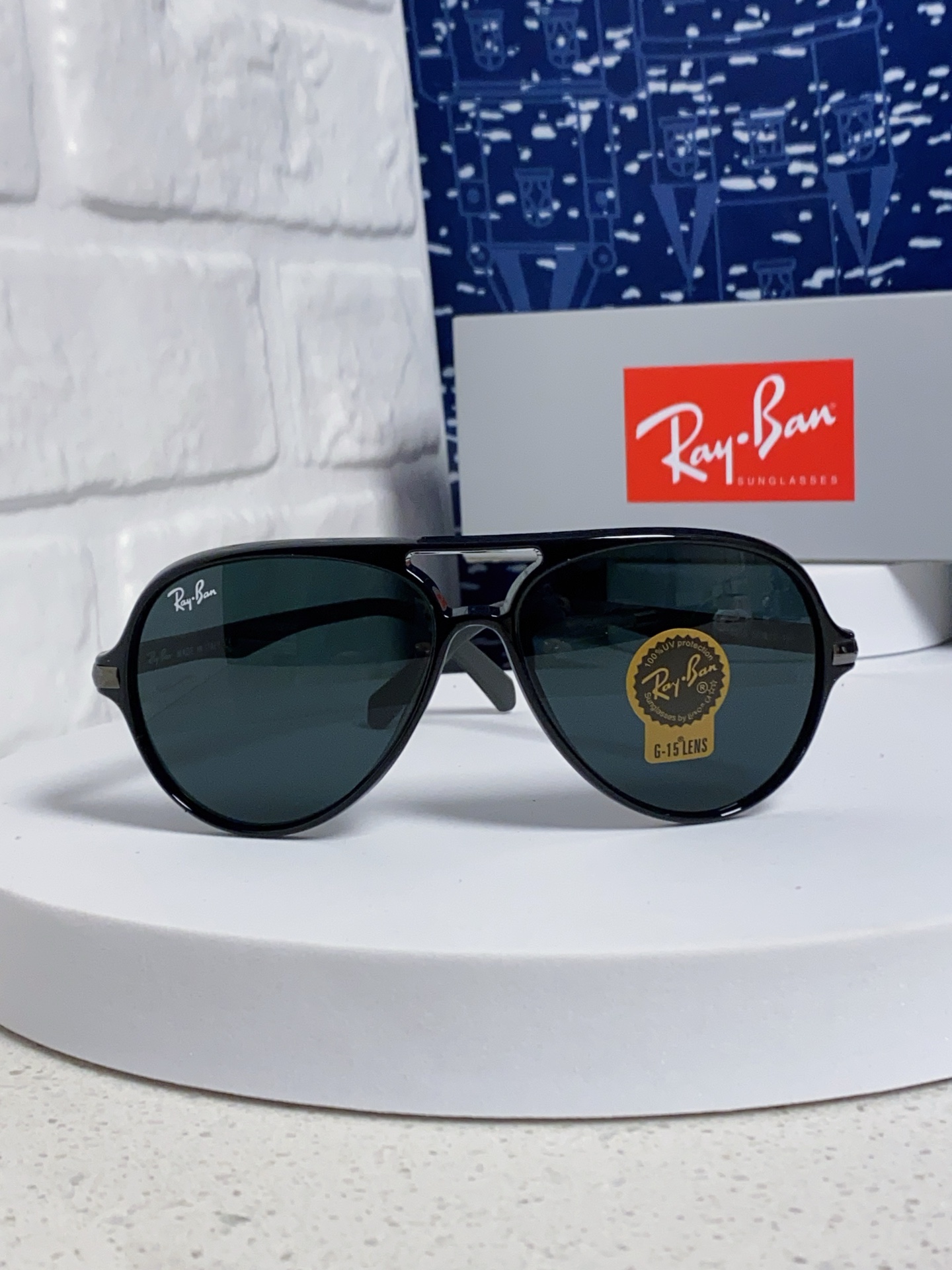  RayBan雷朋 2025新款钢化玻璃墨镜男士大框太阳眼镜遮阳防紫外线防风沙骑车蛤蟆镜 RB8055 