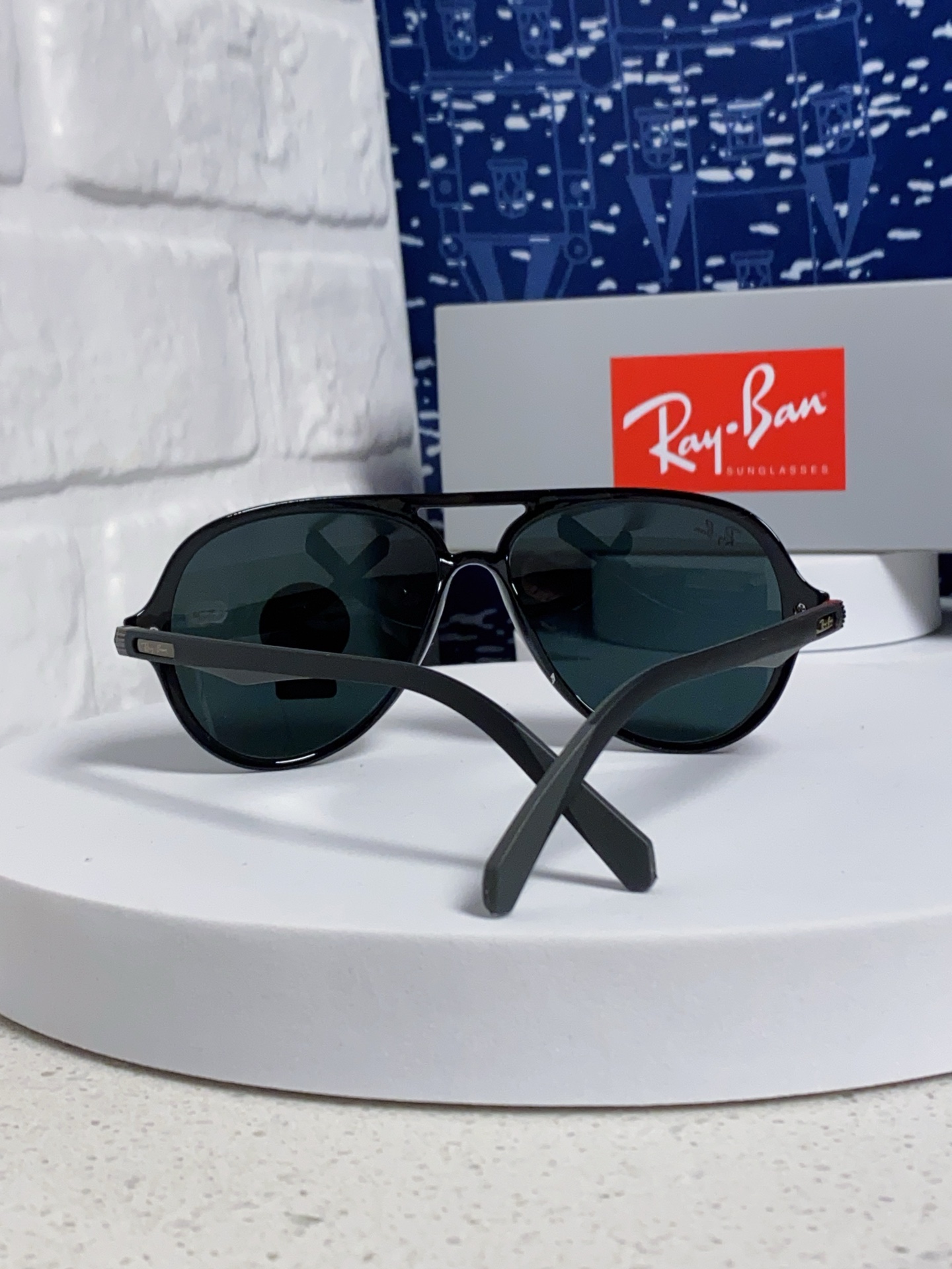  RayBan雷朋 2025新款钢化玻璃墨镜男士大框太阳眼镜遮阳防紫外线防风沙骑车蛤蟆镜 RB8055 