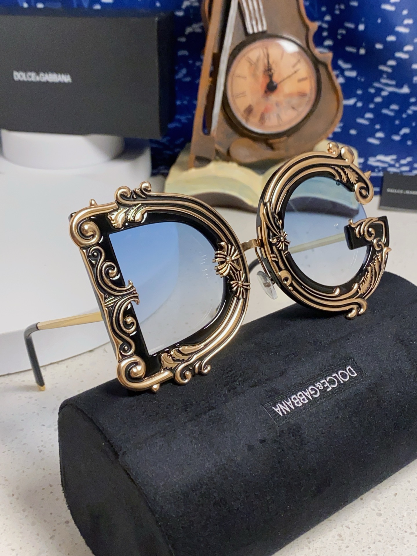  Dolce&Gabbana杜嘉班纳 2025新款DG小众巴洛克风情太阳镜摩登复古潮流街拍模特走秀款墨镜