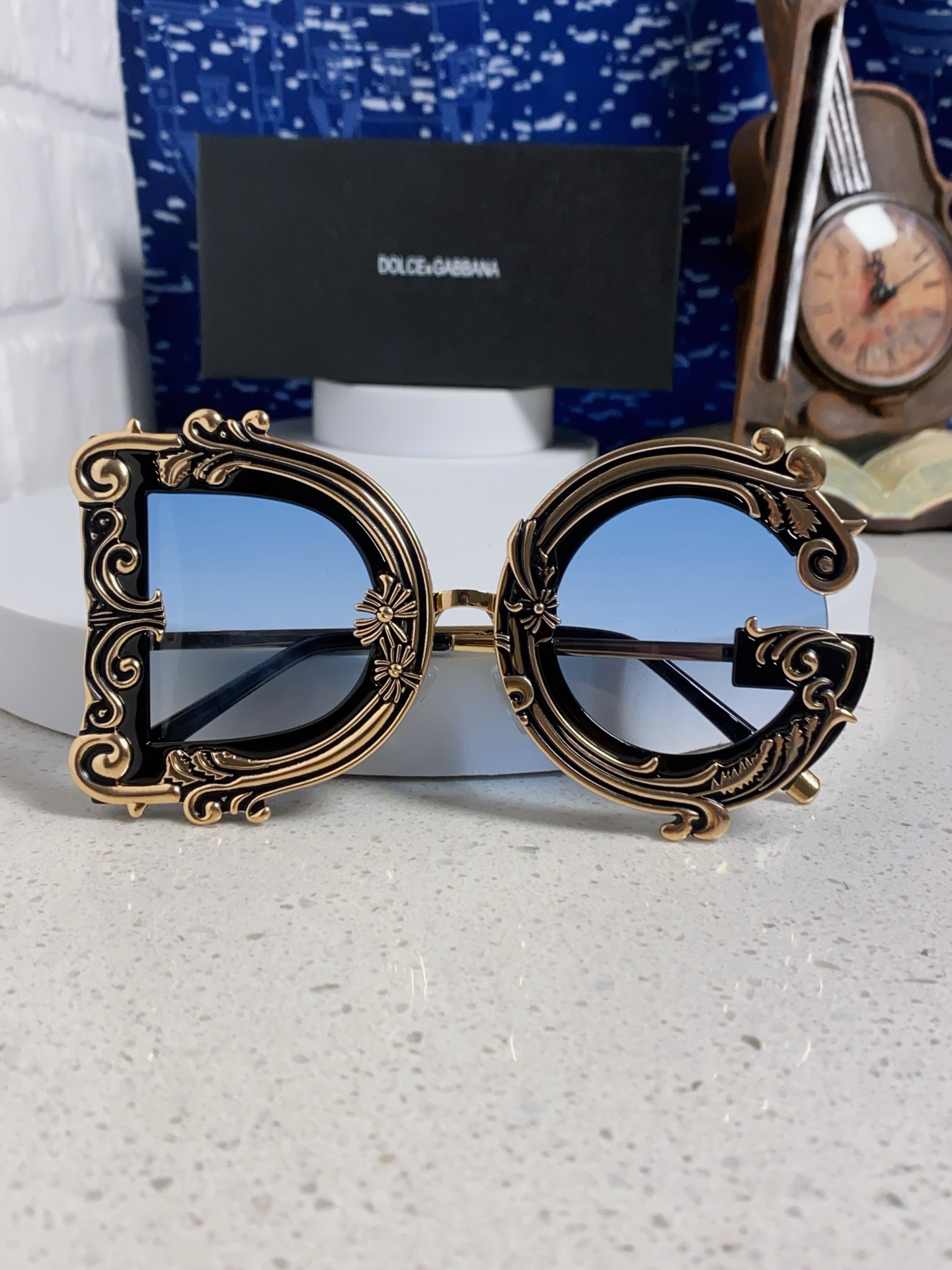  Dolce&Gabbana杜嘉班纳 2025新款DG小众巴洛克风情太阳镜摩登复古潮流街拍模特走秀款墨镜