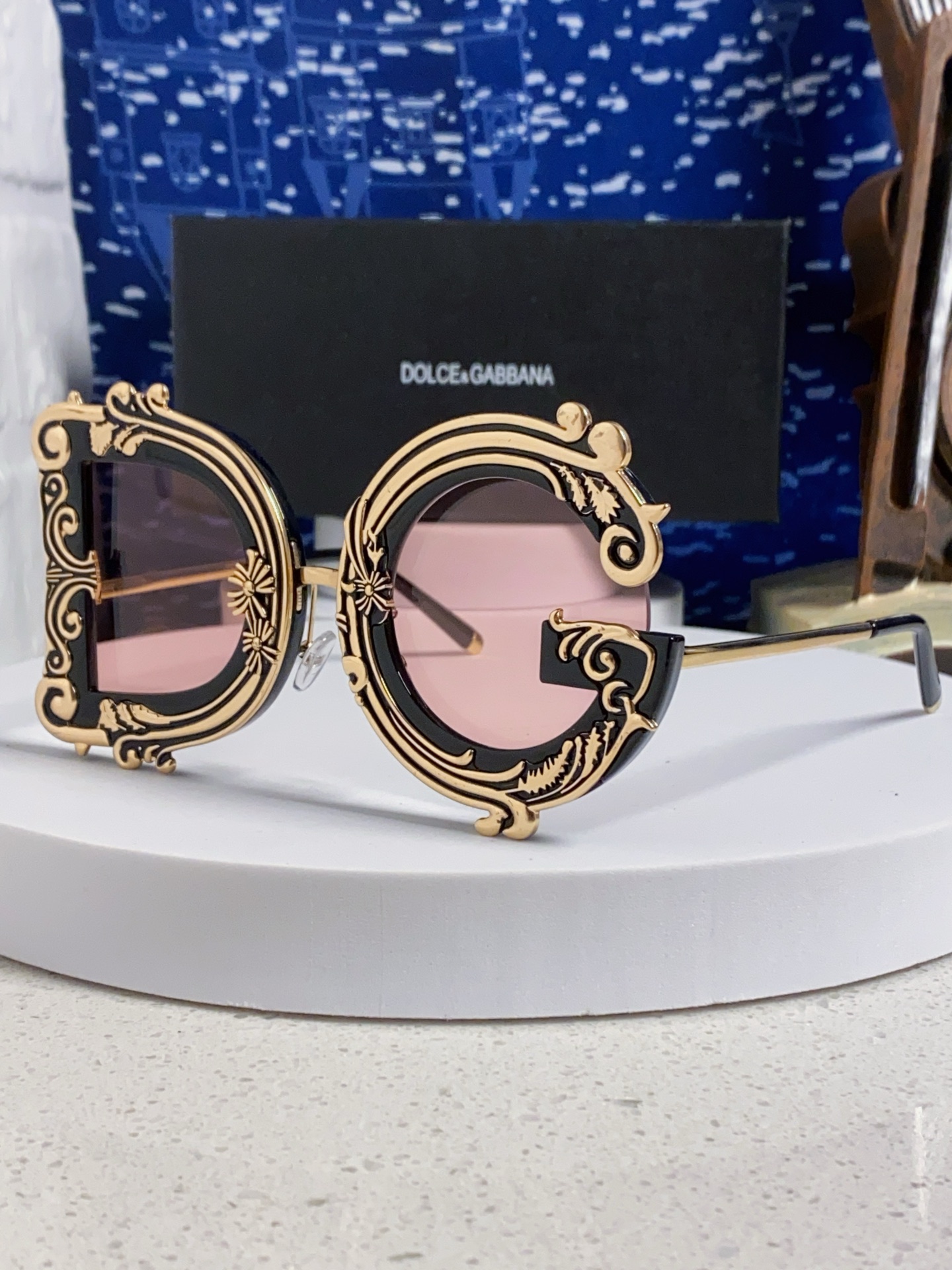  Dolce&Gabbana杜嘉班纳 2025新款DG小众巴洛克风情太阳镜摩登复古潮流街拍模特走秀款墨镜