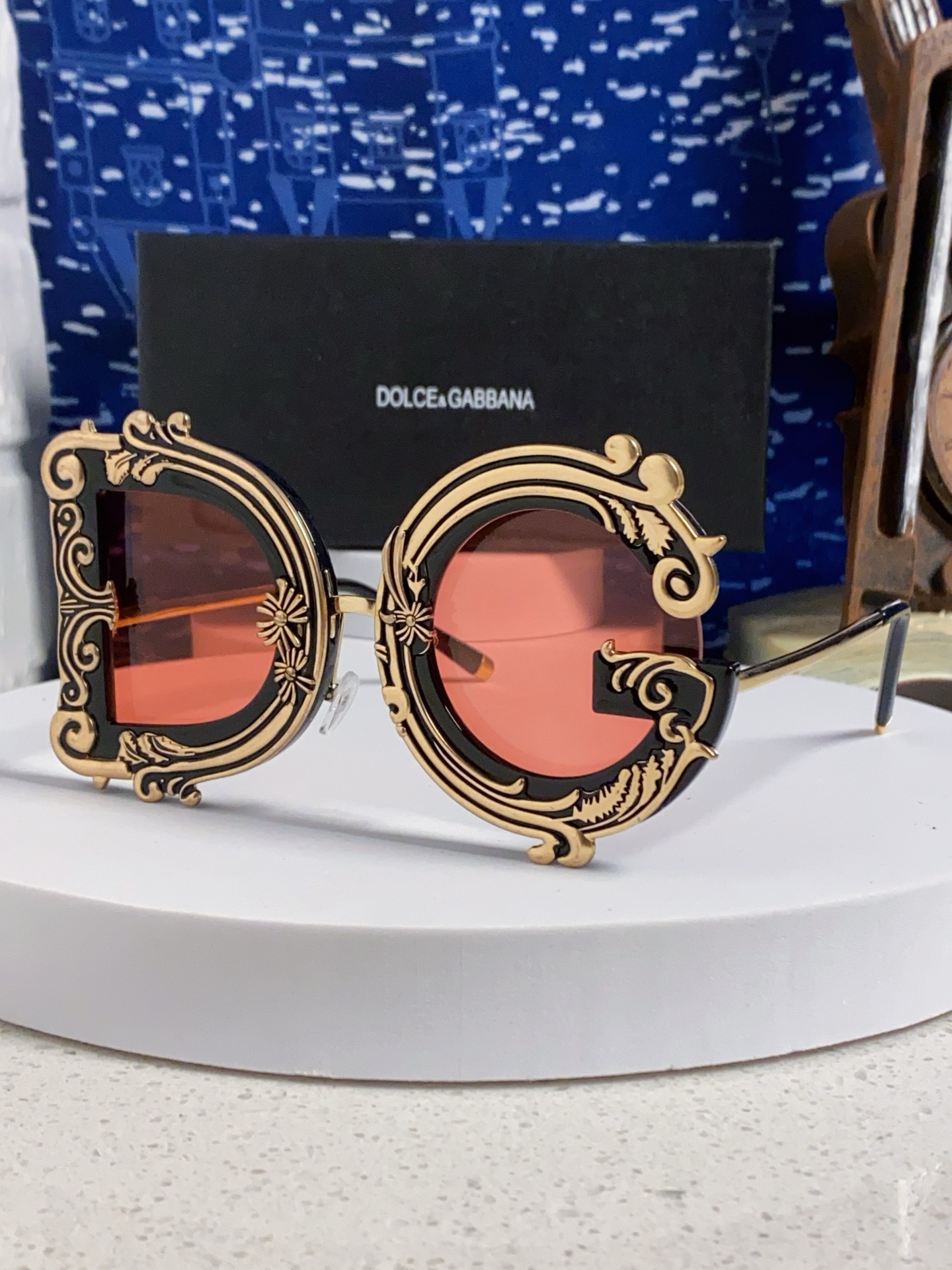  Dolce&Gabbana杜嘉班纳 2025新款DG小众巴洛克风情太阳镜摩登复古潮流街拍模特走秀款墨镜