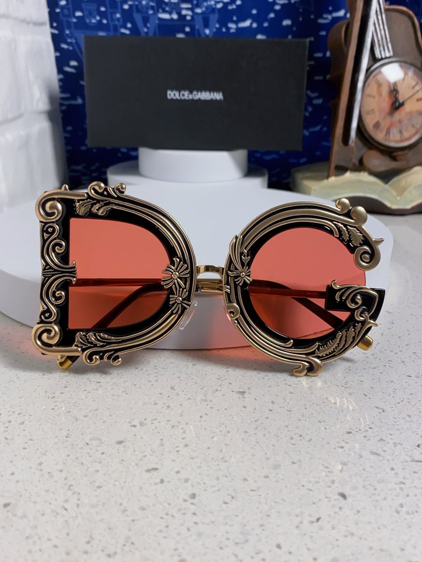  Dolce&Gabbana杜嘉班纳 2025新款DG小众巴洛克风情太阳镜摩登复古潮流街拍模特走秀款墨镜