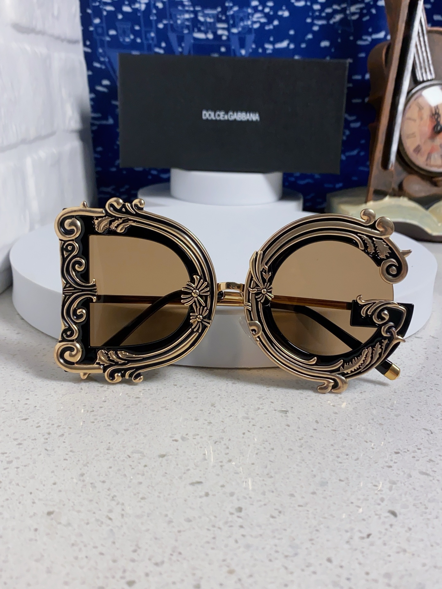  Dolce&Gabbana杜嘉班纳 2025新款DG小众巴洛克风情太阳镜摩登复古潮流街拍模特走秀款墨镜