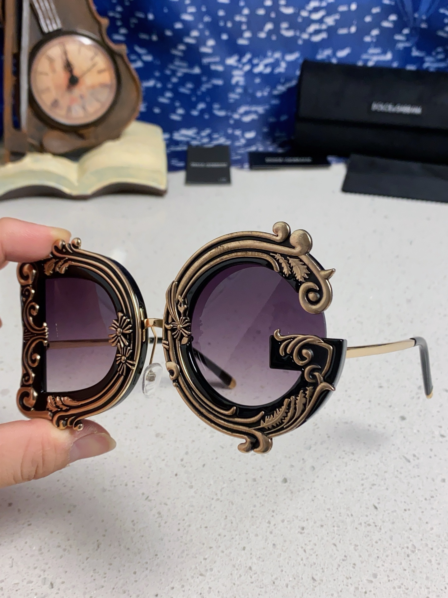  Dolce&Gabbana杜嘉班纳 2025新款DG小众巴洛克风情太阳镜摩登复古潮流街拍模特走秀款墨镜