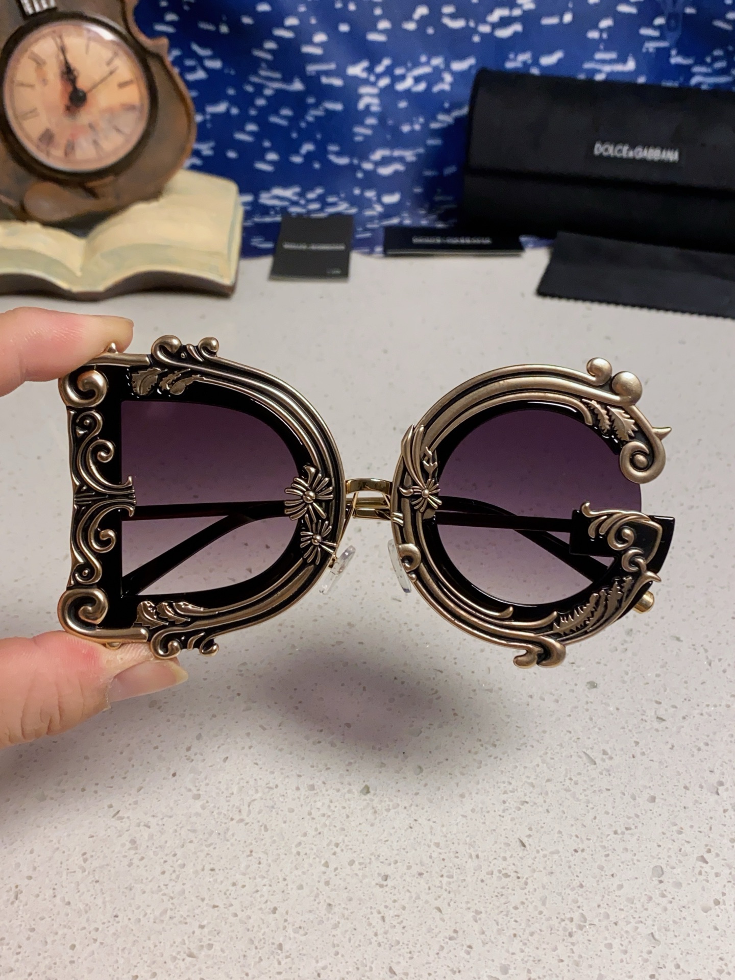  Dolce&Gabbana杜嘉班纳 2025新款DG小众巴洛克风情太阳镜摩登复古潮流街拍模特走秀款墨镜