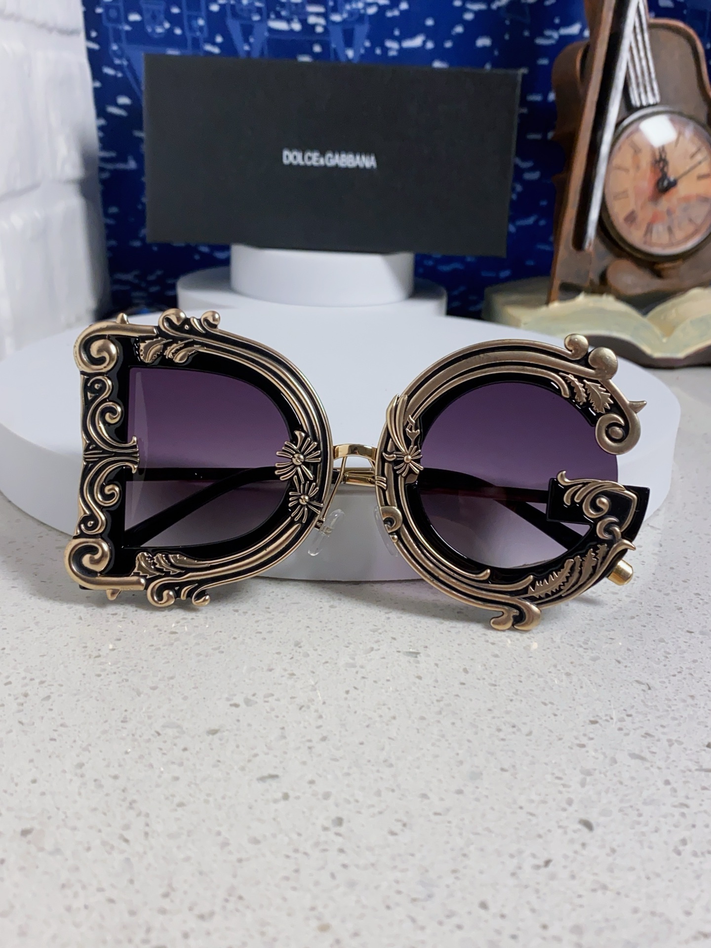  Dolce&Gabbana杜嘉班纳 2025新款DG小众巴洛克风情太阳镜摩登复古潮流街拍模特走秀款墨镜