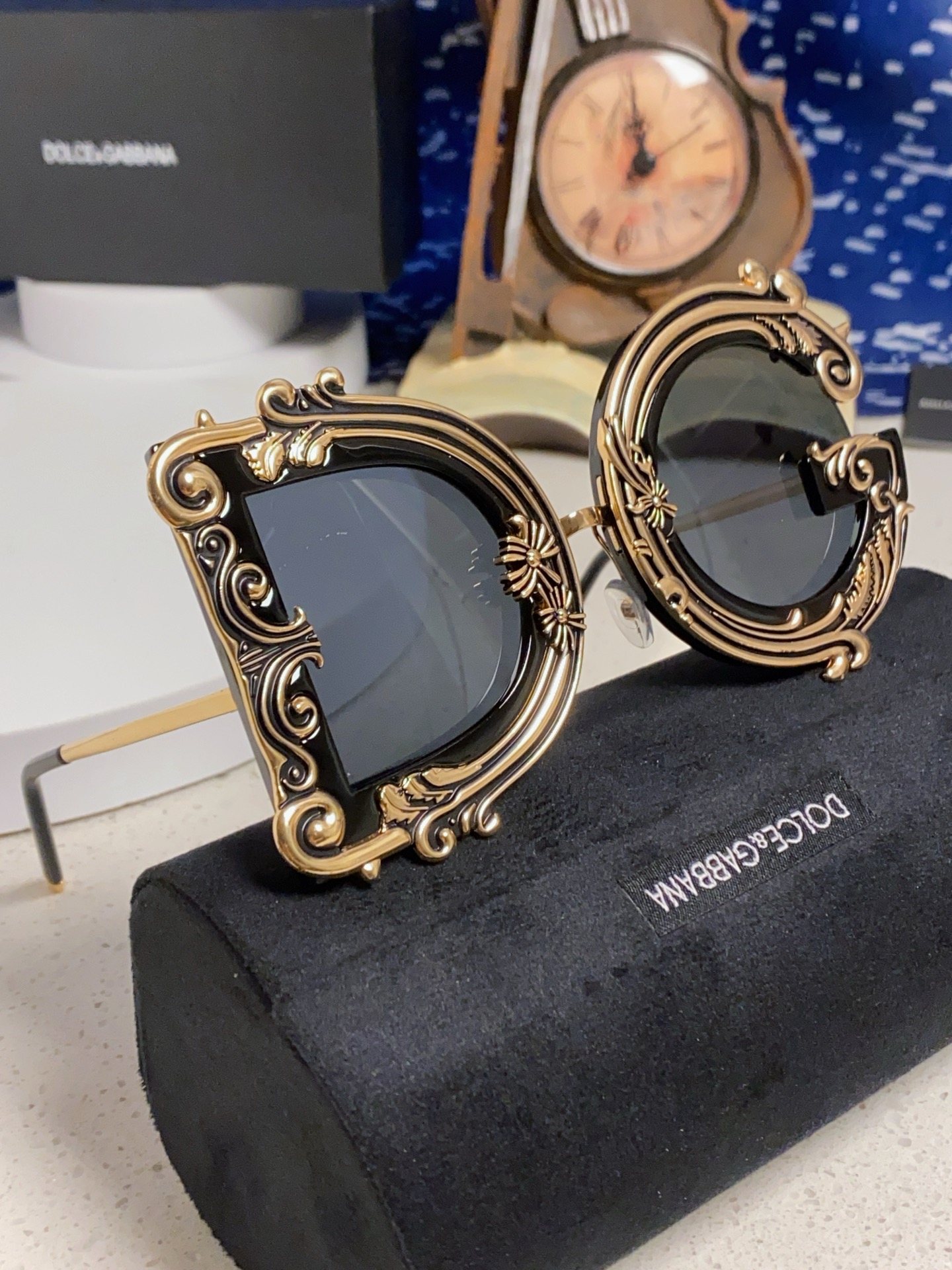  Dolce&Gabbana杜嘉班纳 2025新款DG小众巴洛克风情太阳镜摩登复古潮流街拍模特走秀款墨镜