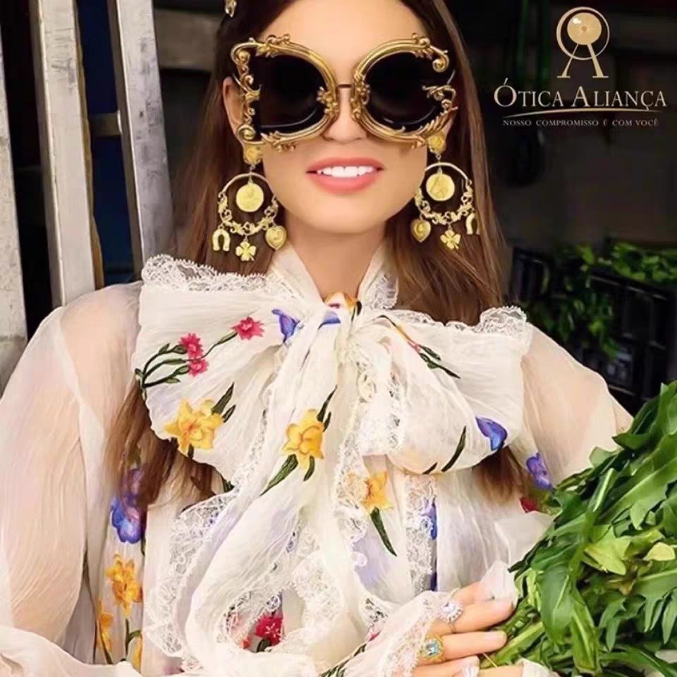  Dolce&Gabbana杜嘉班纳 2025新款DG小众巴洛克风情太阳镜摩登复古潮流街拍模特走秀款墨镜