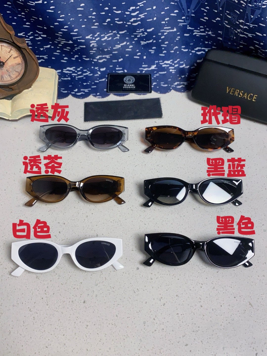  Versace 范思哲 2025新款 经典猫眼造型UV防护女款太阳镜 潮牌风格修饰脸 高品质 