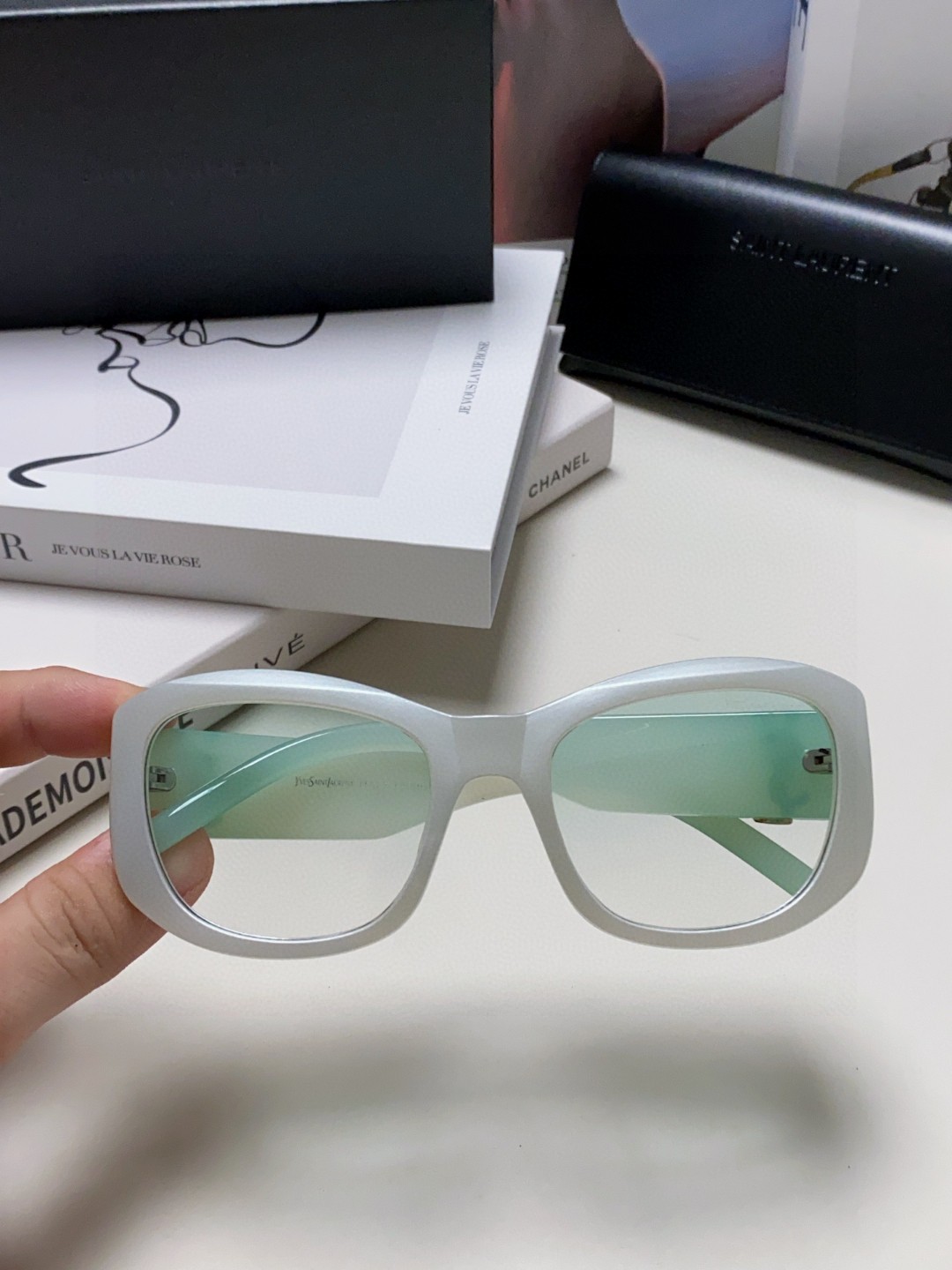  YSL圣罗兰Saint Laurent 墨镜女字母交织SL 时尚潮流太阳镜 百搭高颜值时髦眼 潮流个性