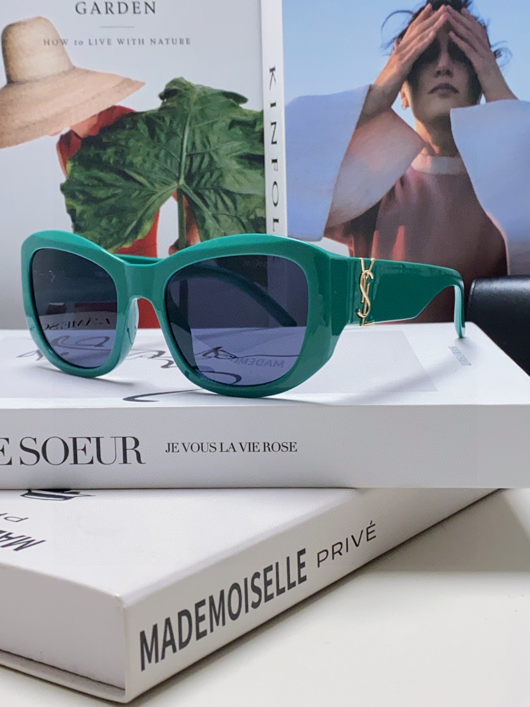 YSL圣罗兰Saint Laurent 墨镜女字母交织SL 时尚潮流太阳镜 百搭高颜值时髦眼 潮流个性