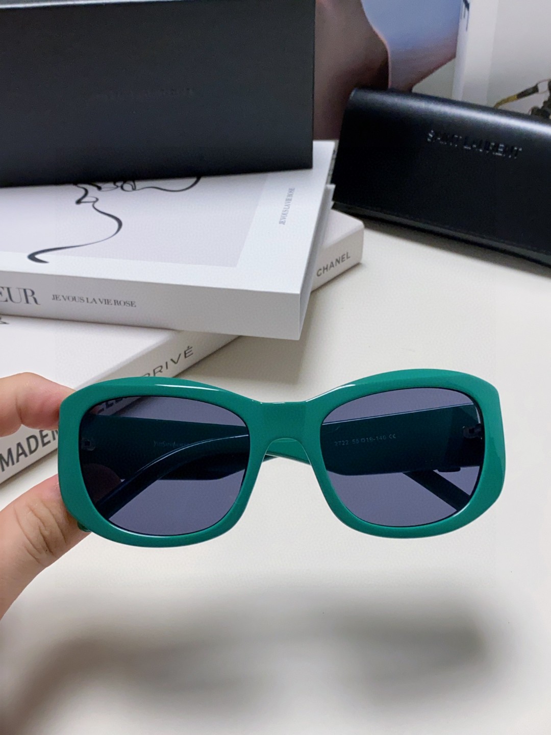  YSL圣罗兰Saint Laurent 墨镜女字母交织SL 时尚潮流太阳镜 百搭高颜值时髦眼 潮流个性