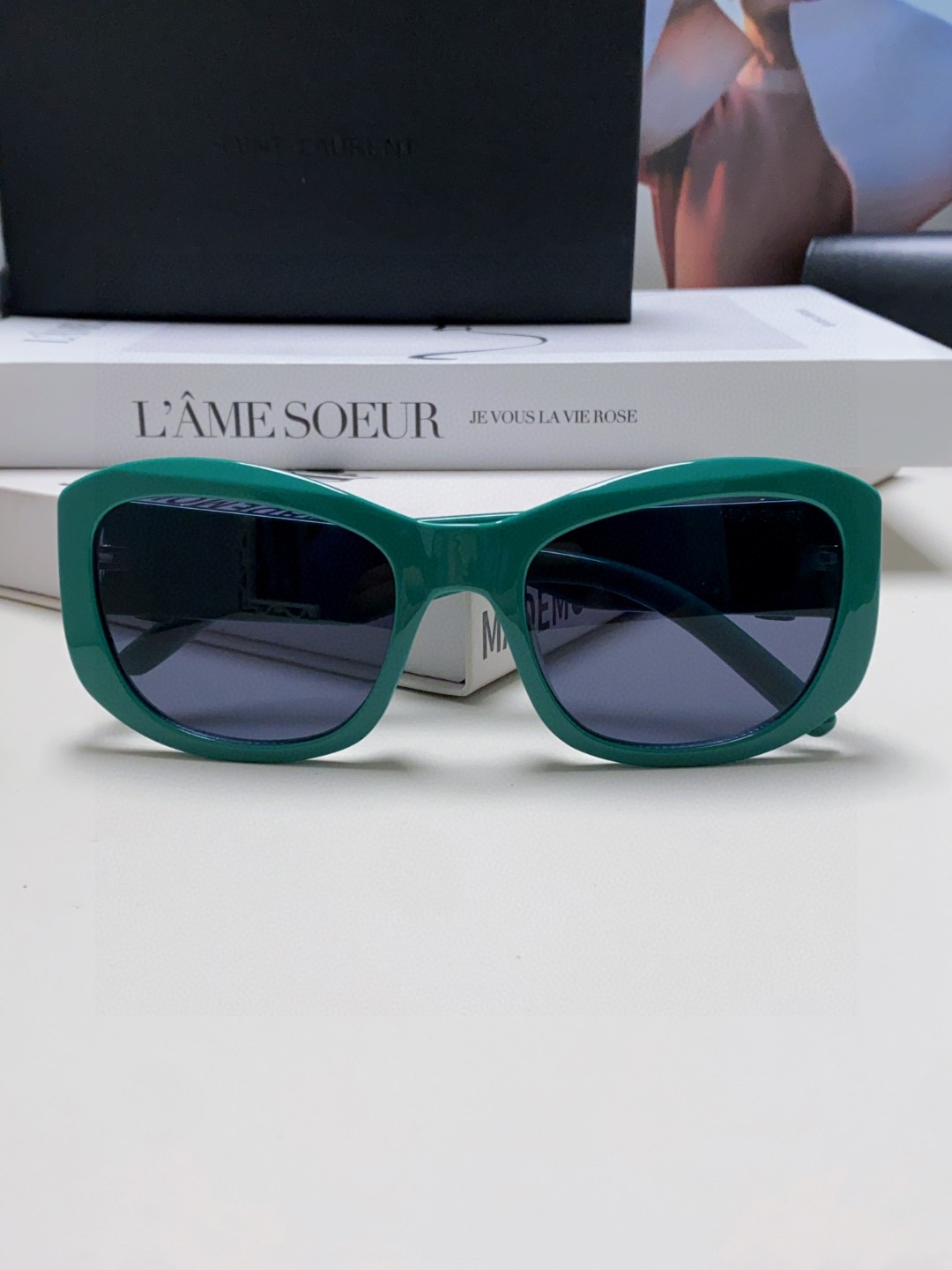  YSL圣罗兰Saint Laurent 墨镜女字母交织SL 时尚潮流太阳镜 百搭高颜值时髦眼 潮流个性