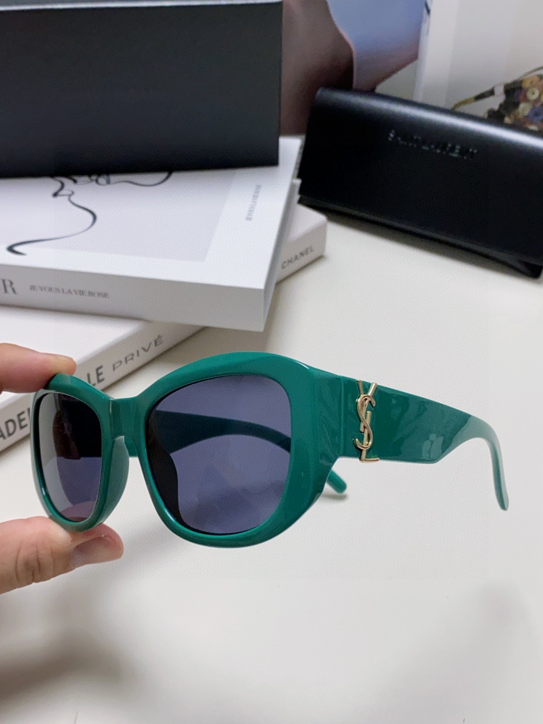  YSL圣罗兰Saint Laurent 墨镜女字母交织SL 时尚潮流太阳镜 百搭高颜值时髦眼 潮流个性
