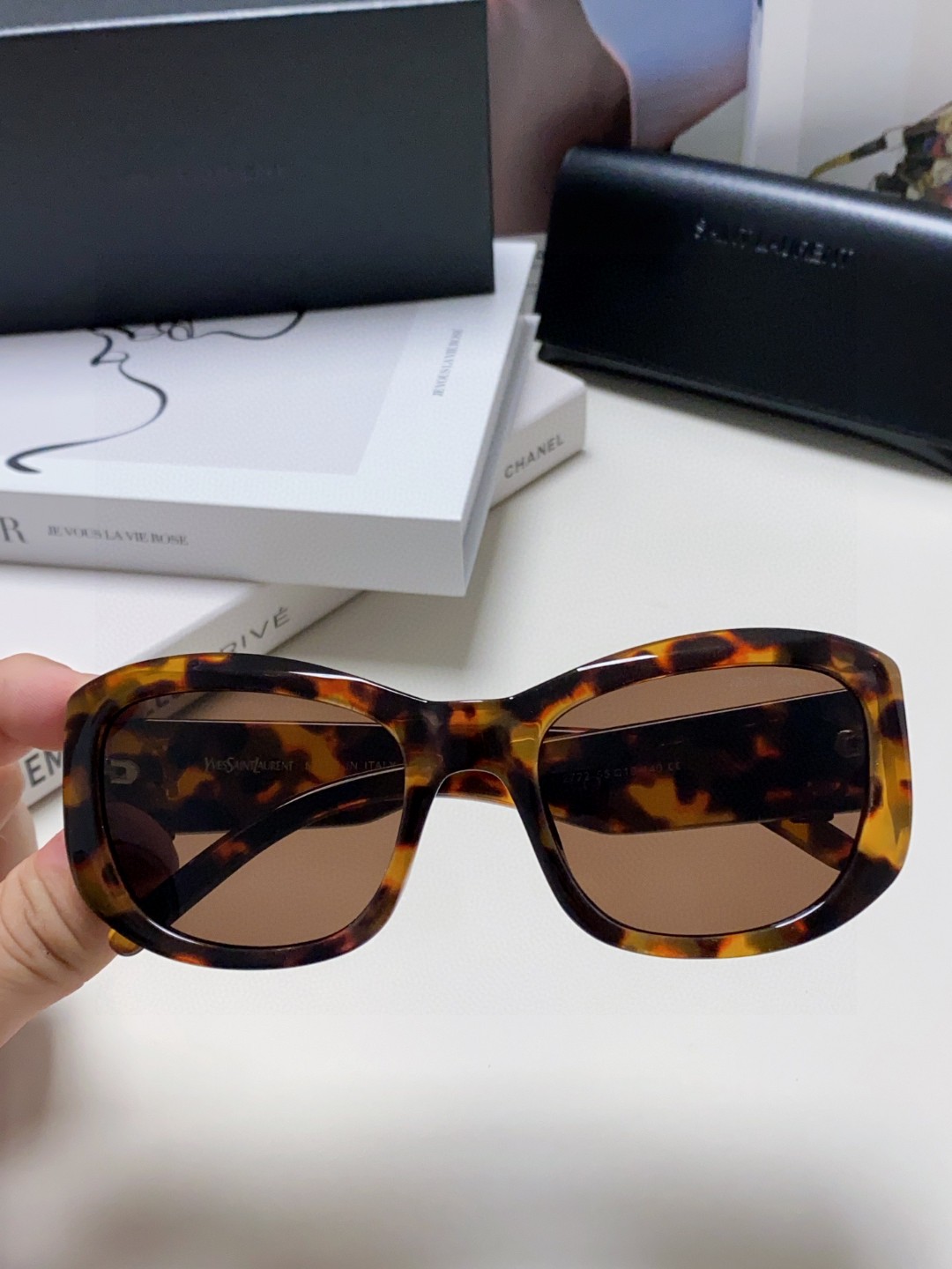  YSL圣罗兰Saint Laurent 墨镜女字母交织SL 时尚潮流太阳镜 百搭高颜值时髦眼 潮流个性