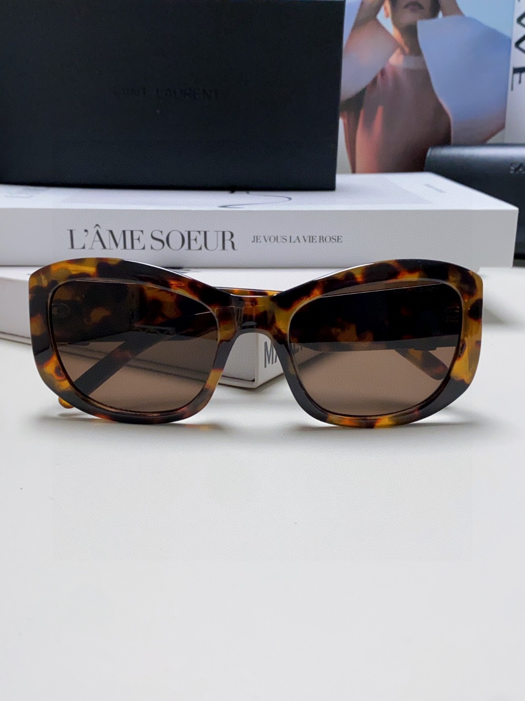  YSL圣罗兰Saint Laurent 墨镜女字母交织SL 时尚潮流太阳镜 百搭高颜值时髦眼 潮流个性
