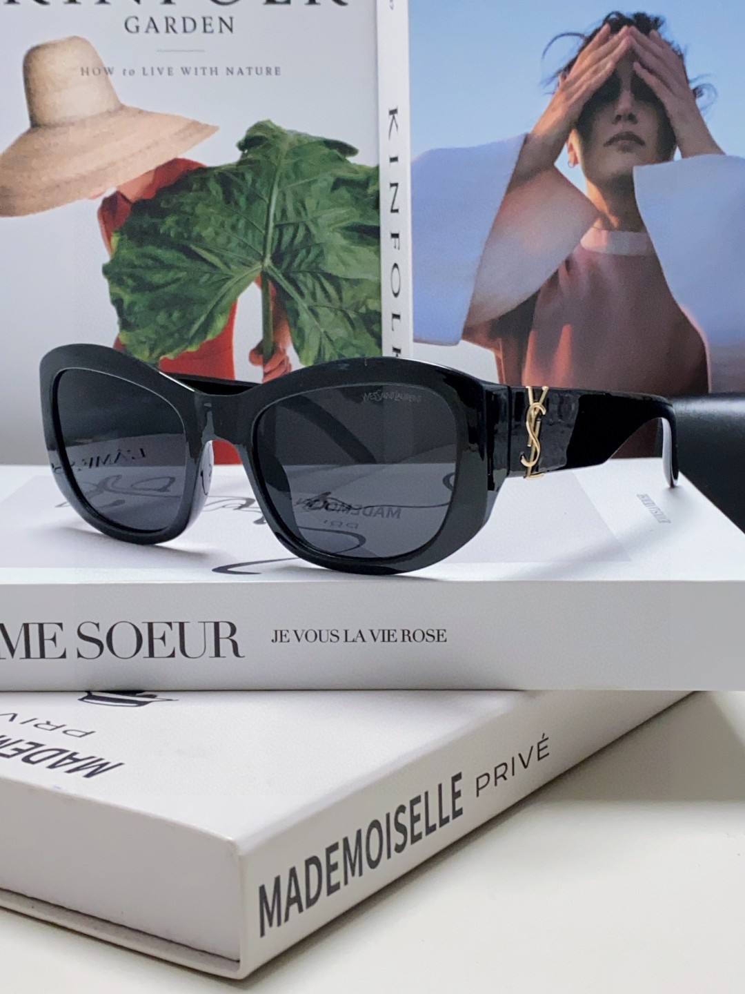  YSL圣罗兰Saint Laurent 墨镜女字母交织SL 时尚潮流太阳镜 百搭高颜值时髦眼 潮流个性