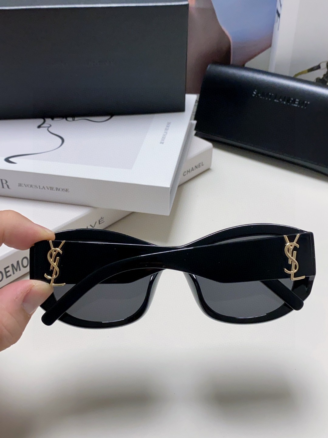  YSL圣罗兰Saint Laurent 墨镜女字母交织SL 时尚潮流太阳镜 百搭高颜值时髦眼 潮流个性