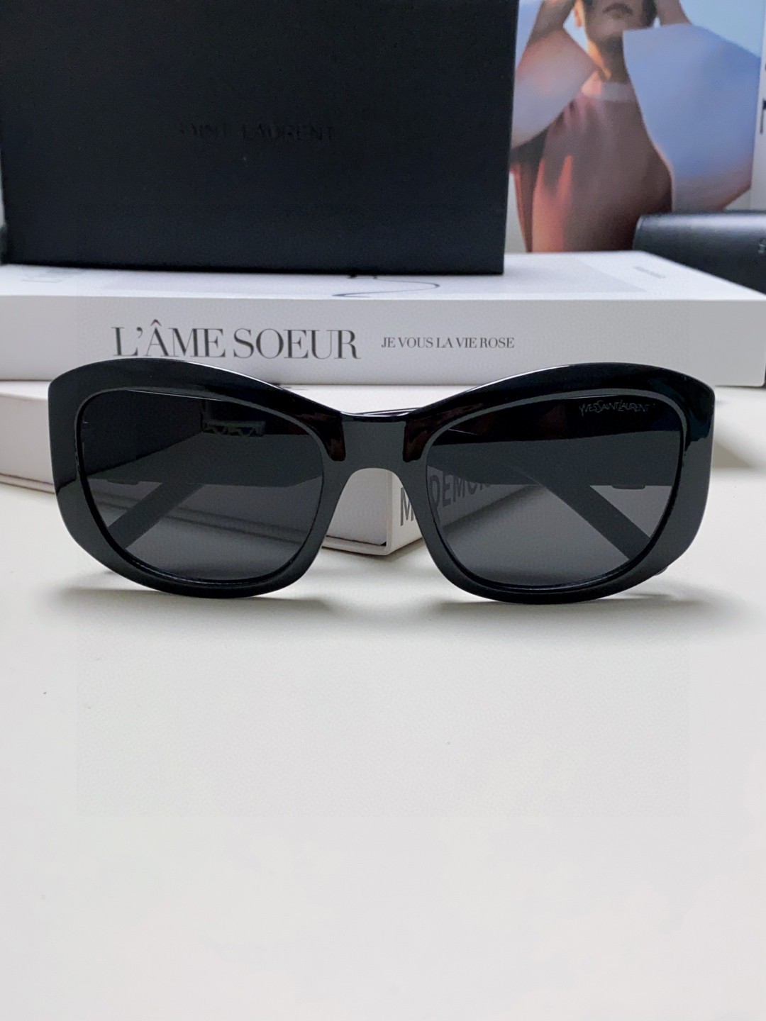  YSL圣罗兰Saint Laurent 墨镜女字母交织SL 时尚潮流太阳镜 百搭高颜值时髦眼 潮流个性