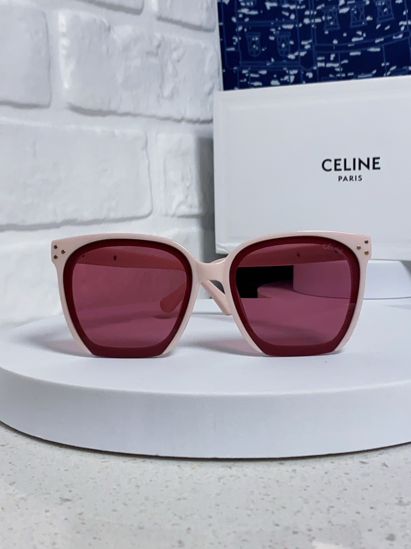  Celine赛琳 2025新款 欧美明星网红方形大框复古墨镜韩版男女潮个性朋克风太阳眼镜 